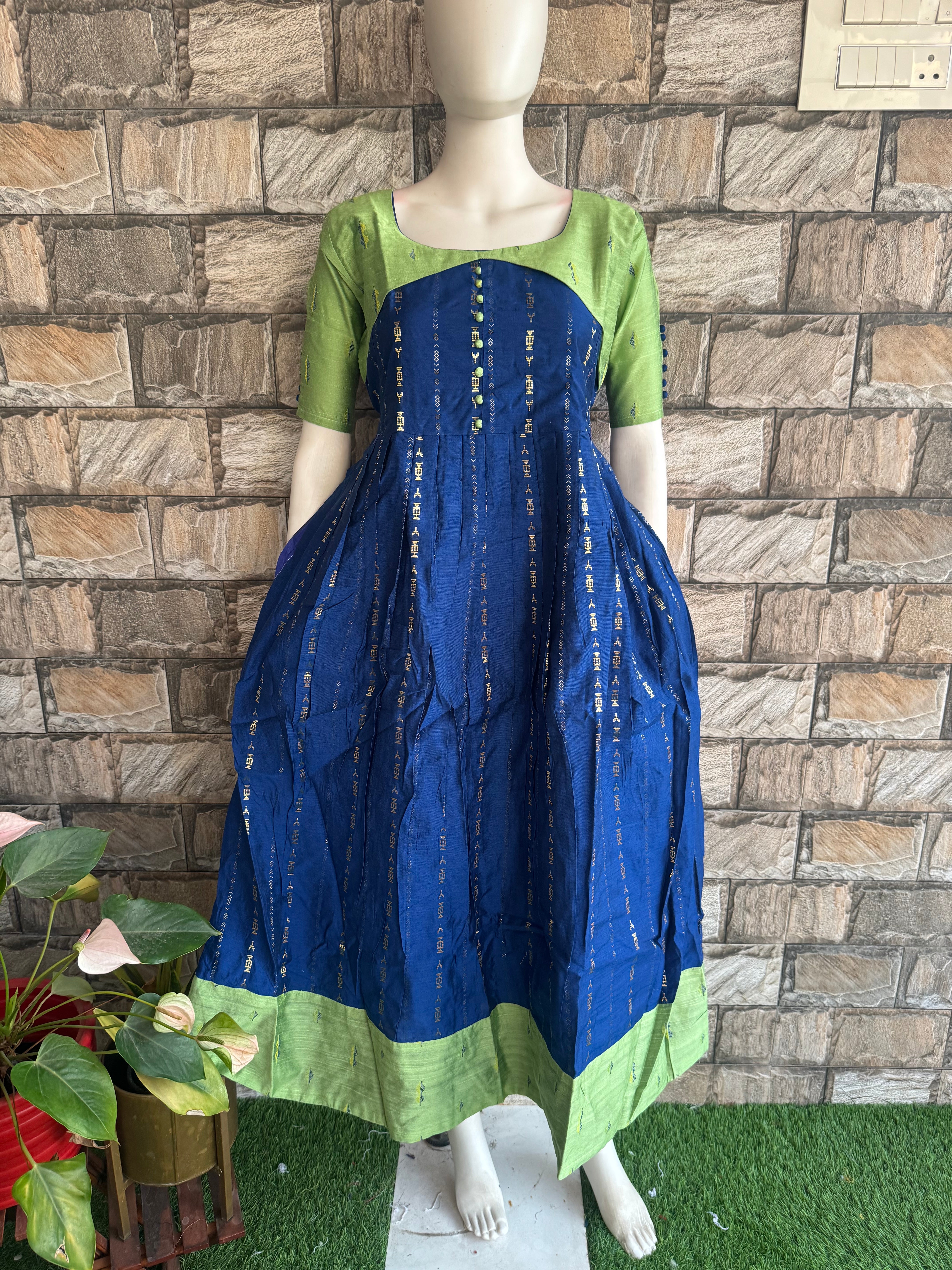 Divya Raw silk maternity maxi