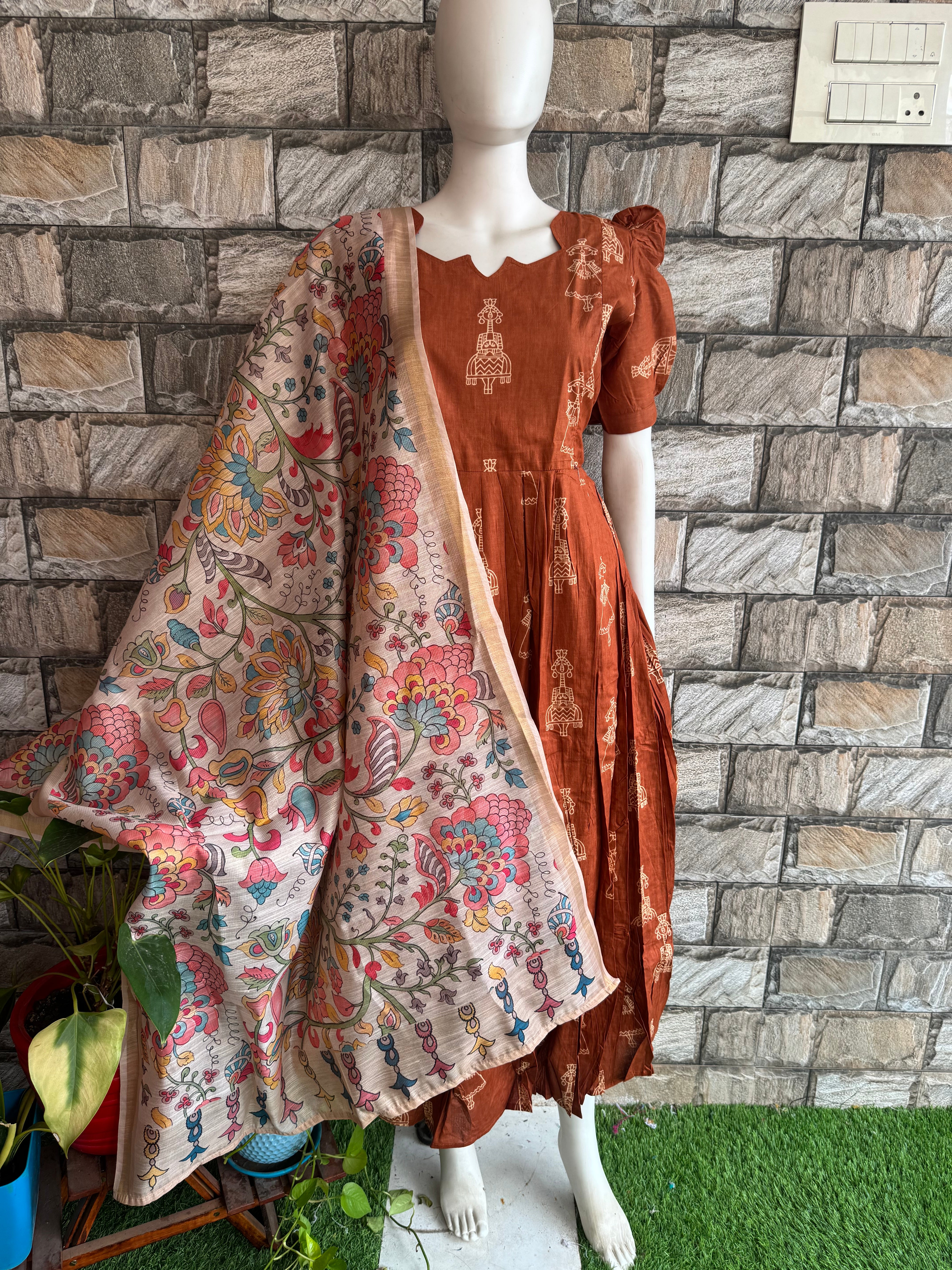 Kotta kalamkari Dupatta