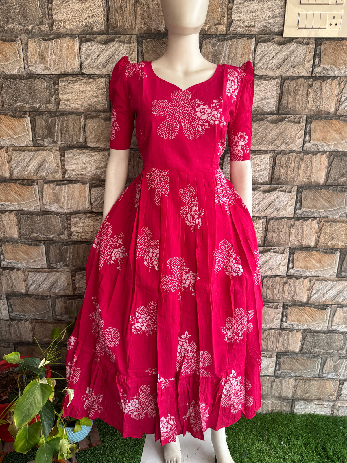 Soft cotton Maternity maxi without dupatta Candy pink