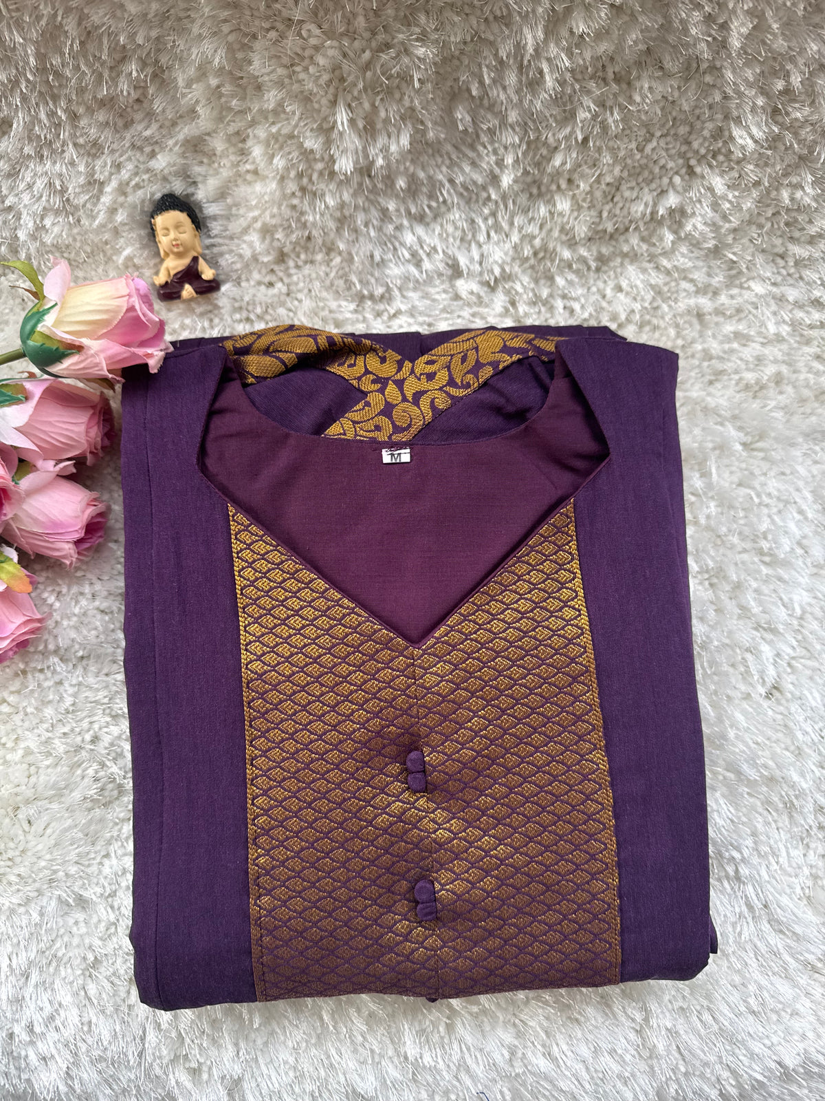 Diwali series Maternity raw silk maxi Brinjal wine  - without Dupatta PRE ORDER 4 business days