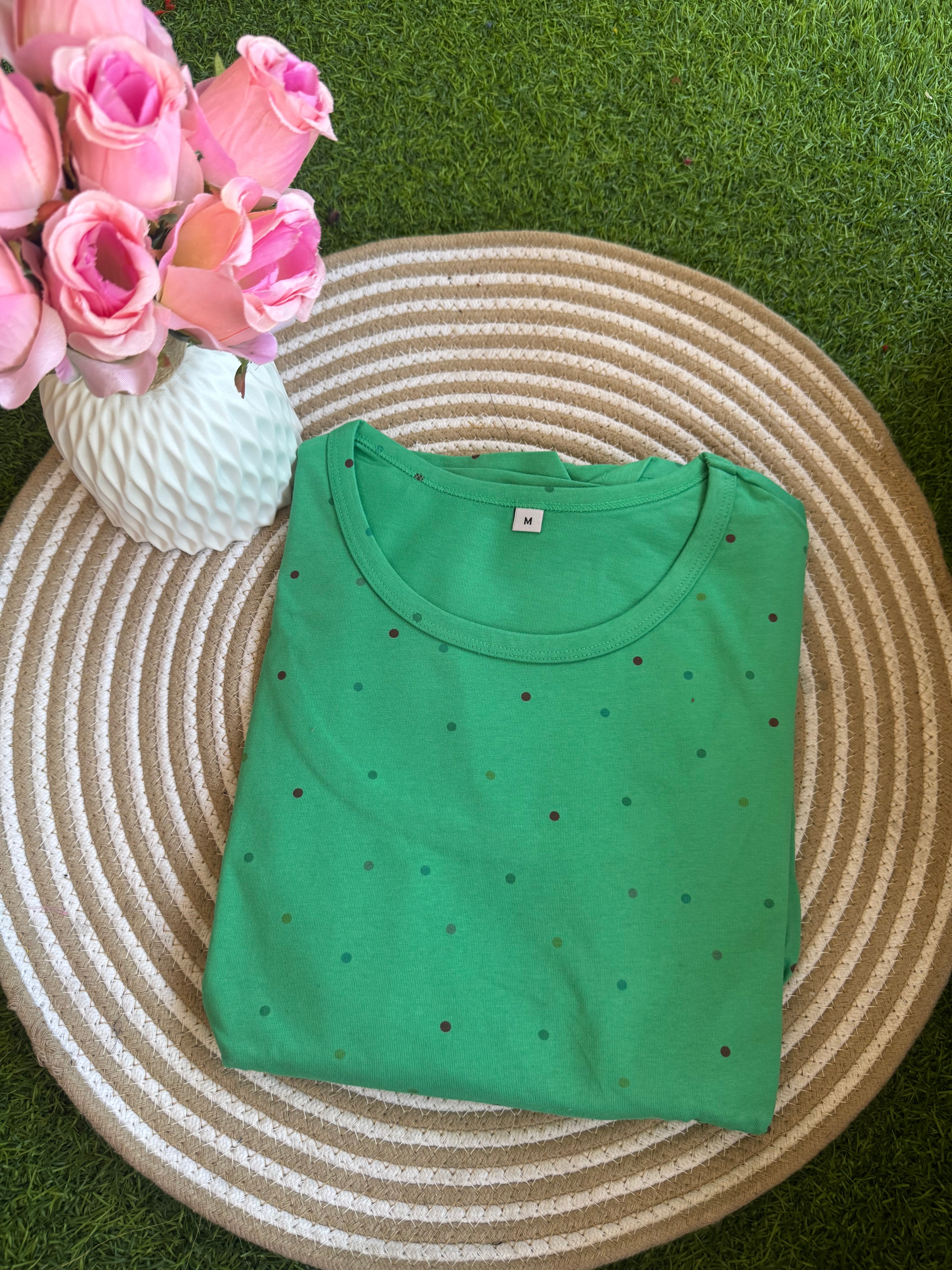 Green Pull up Maternity Maxi