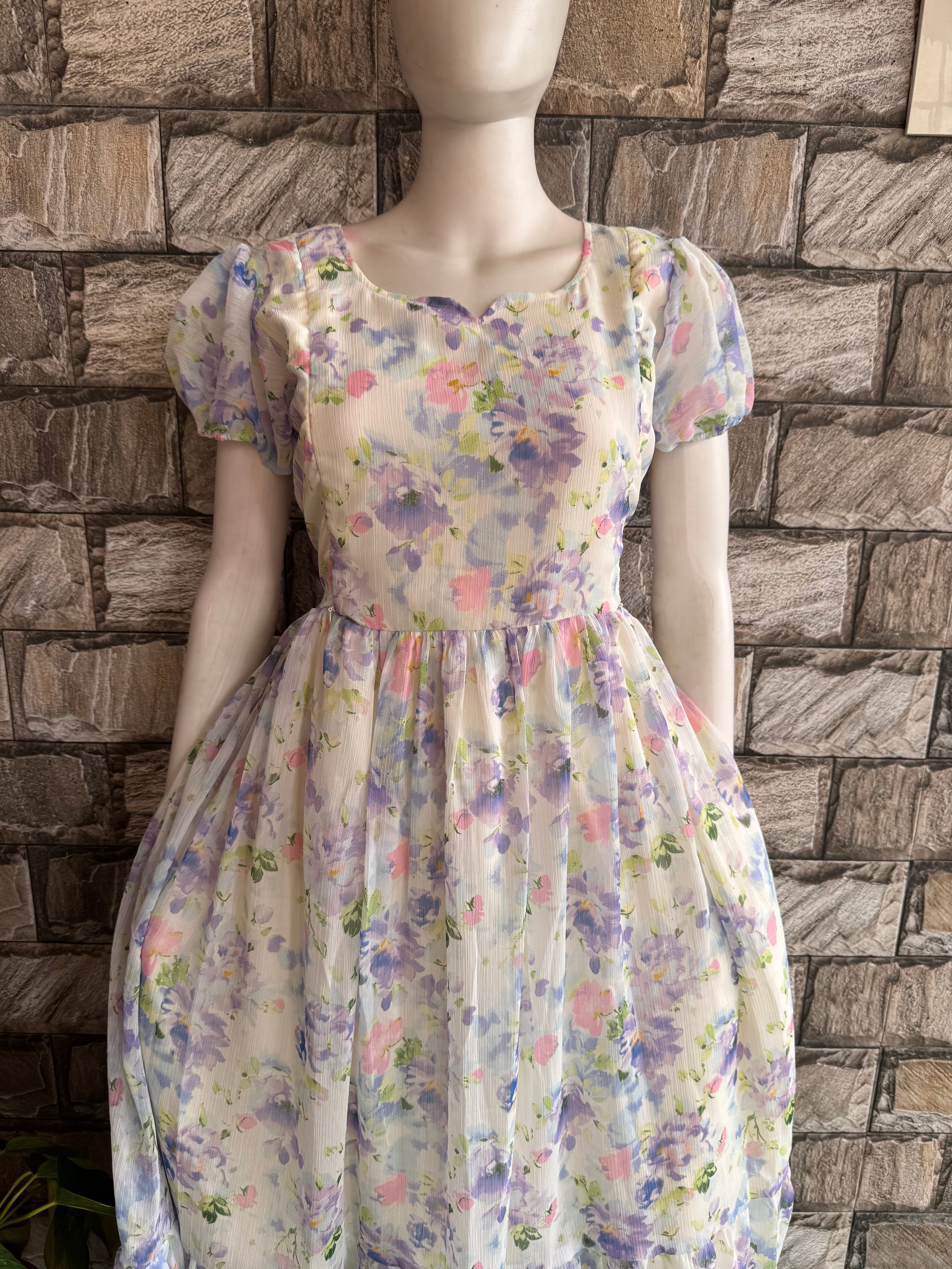 Bunch Rose Georgette Maternity maxi