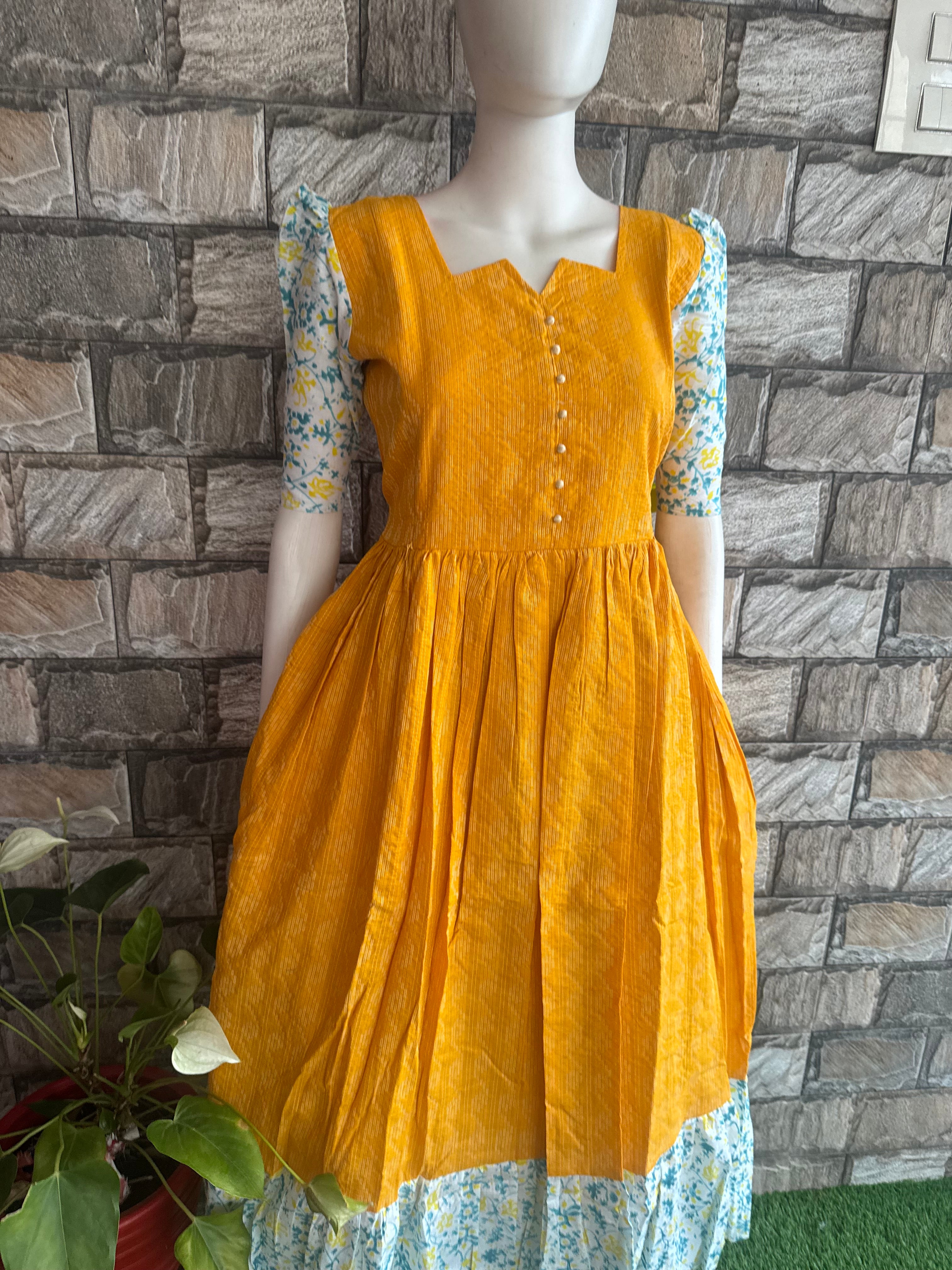 Manjal  Soft Kanta cotton Maternity maxi