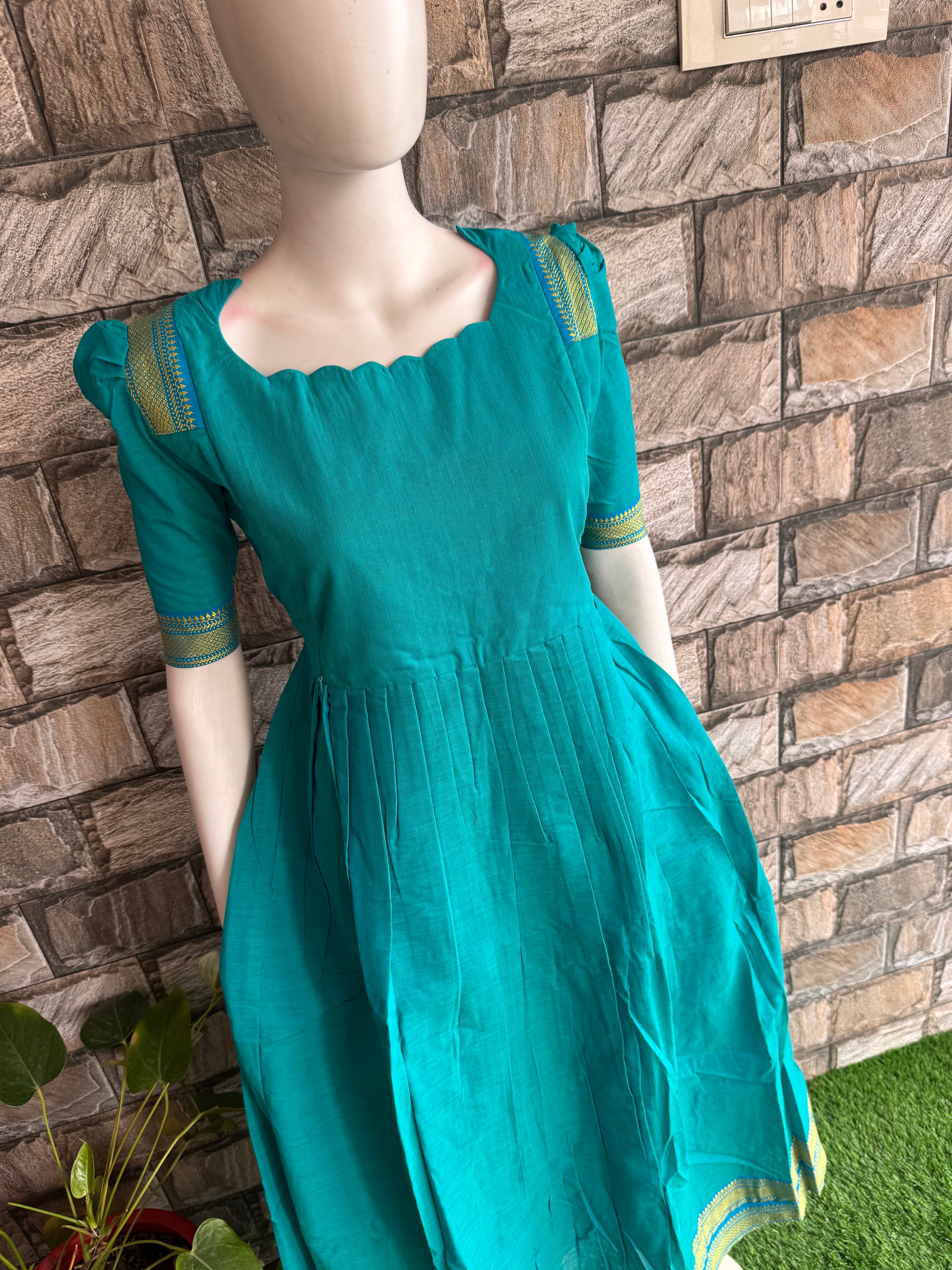 Maternity maxi Handloom cotton Best price Sky blue
