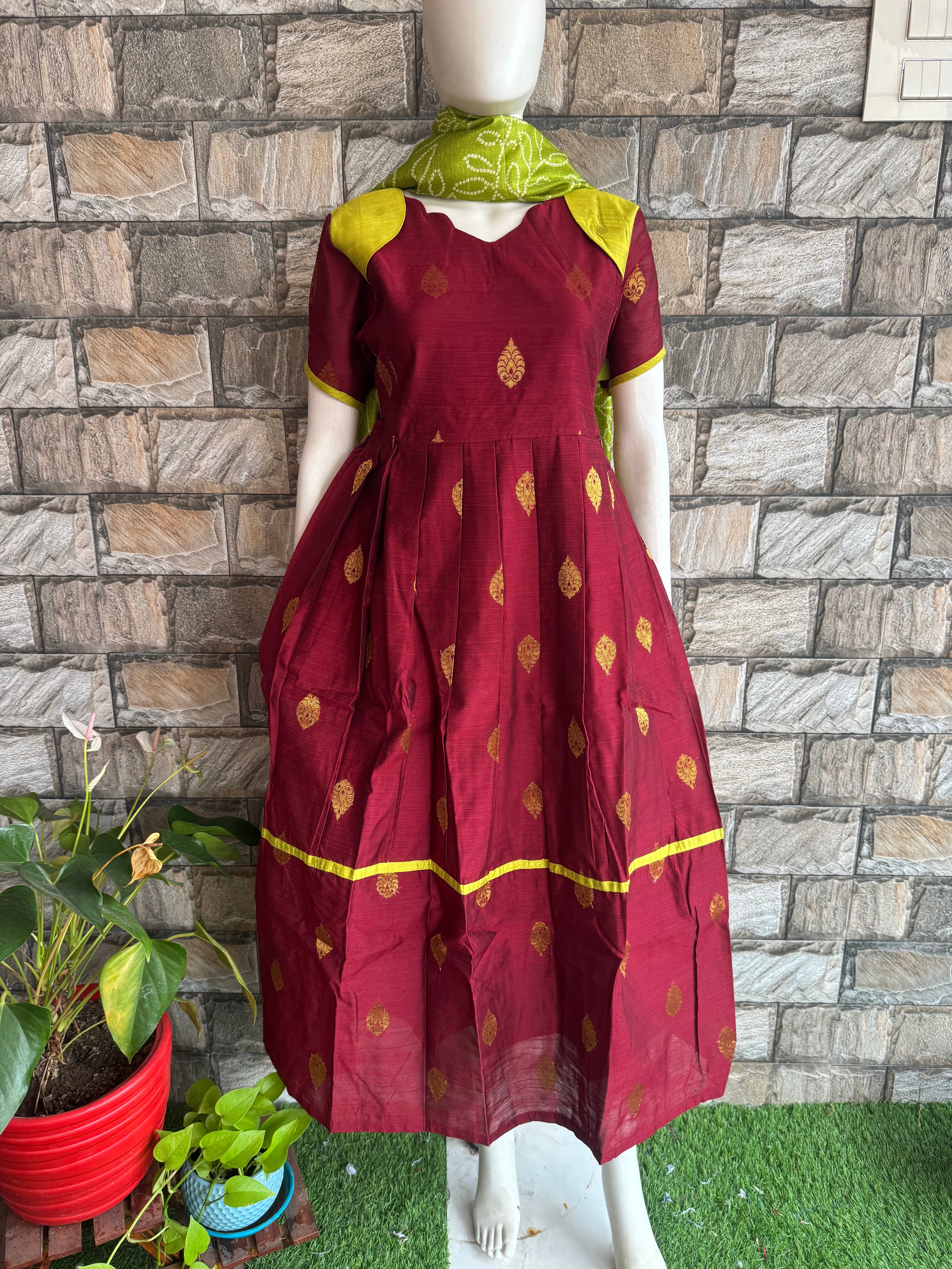 Maroon Blish Maternity maxi