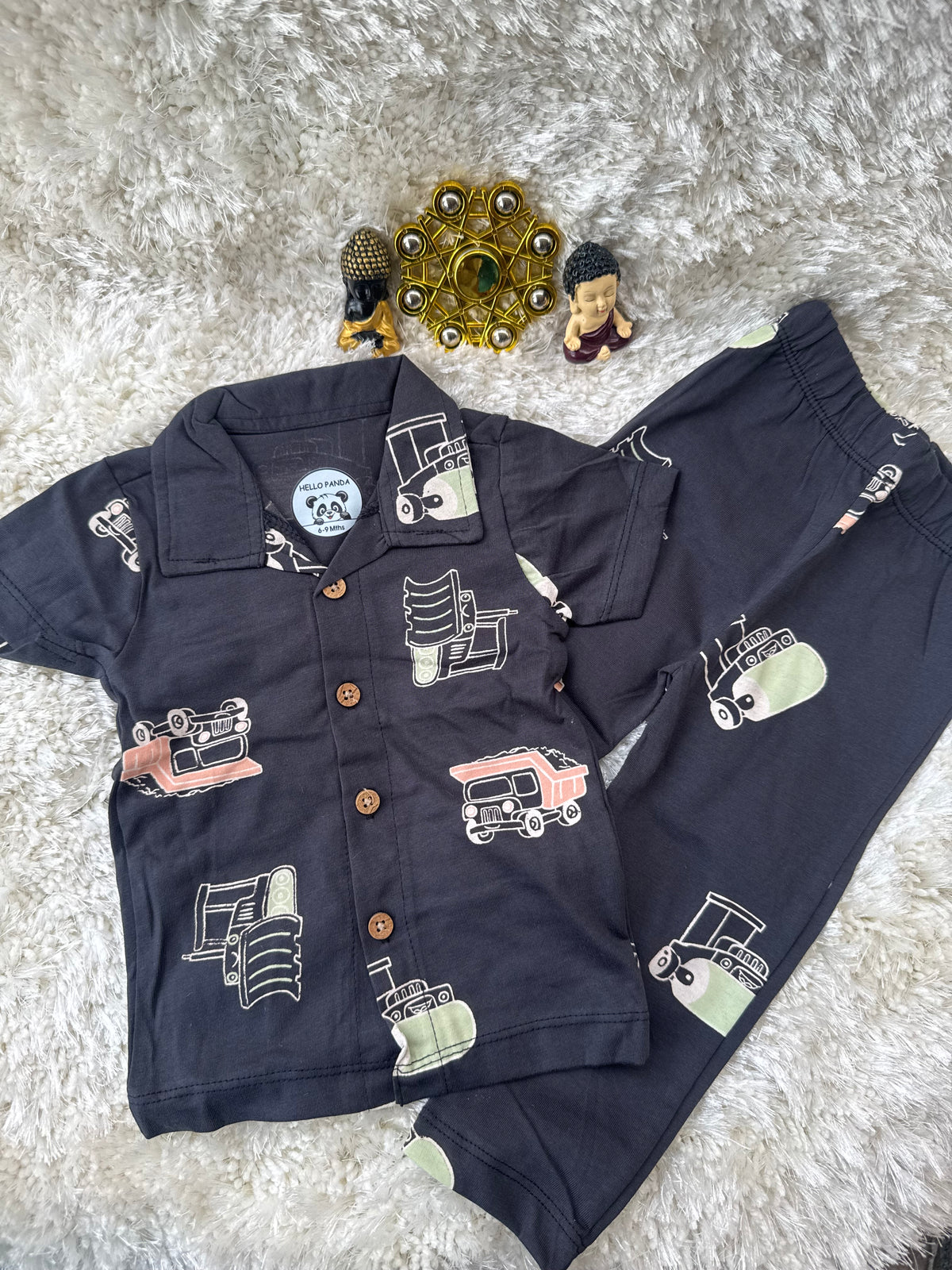 Little Explorer Monsoon Co-Ord Set | Kids Greyish black