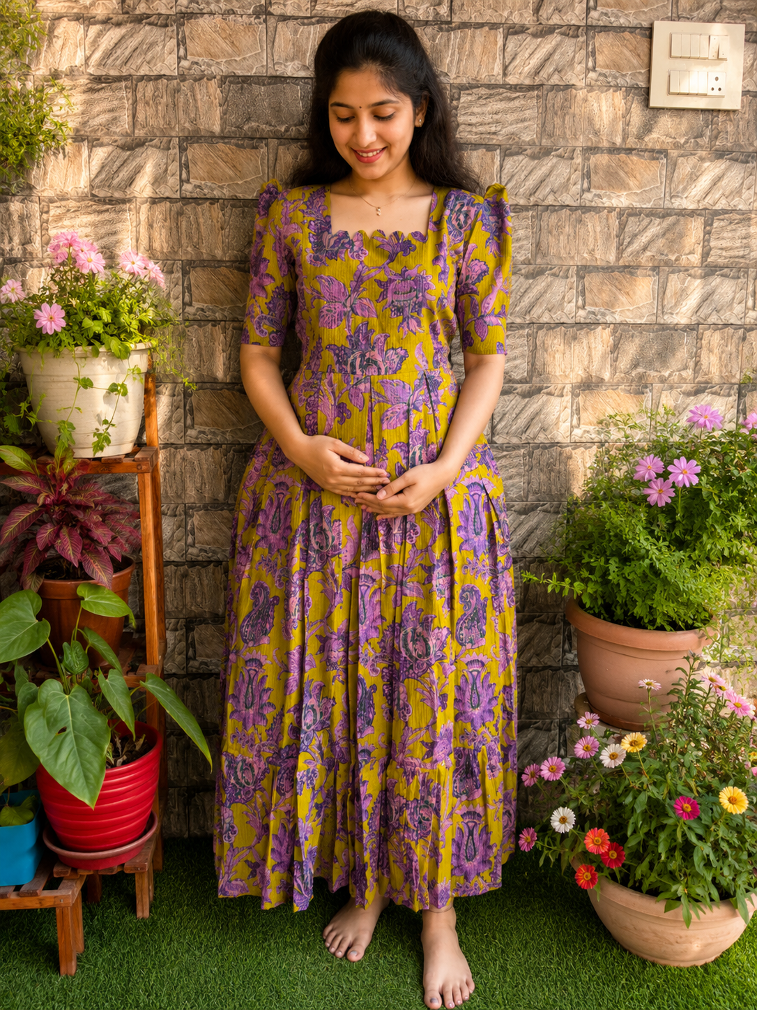 Soft Kanta cotton Maternity maxi Meera
