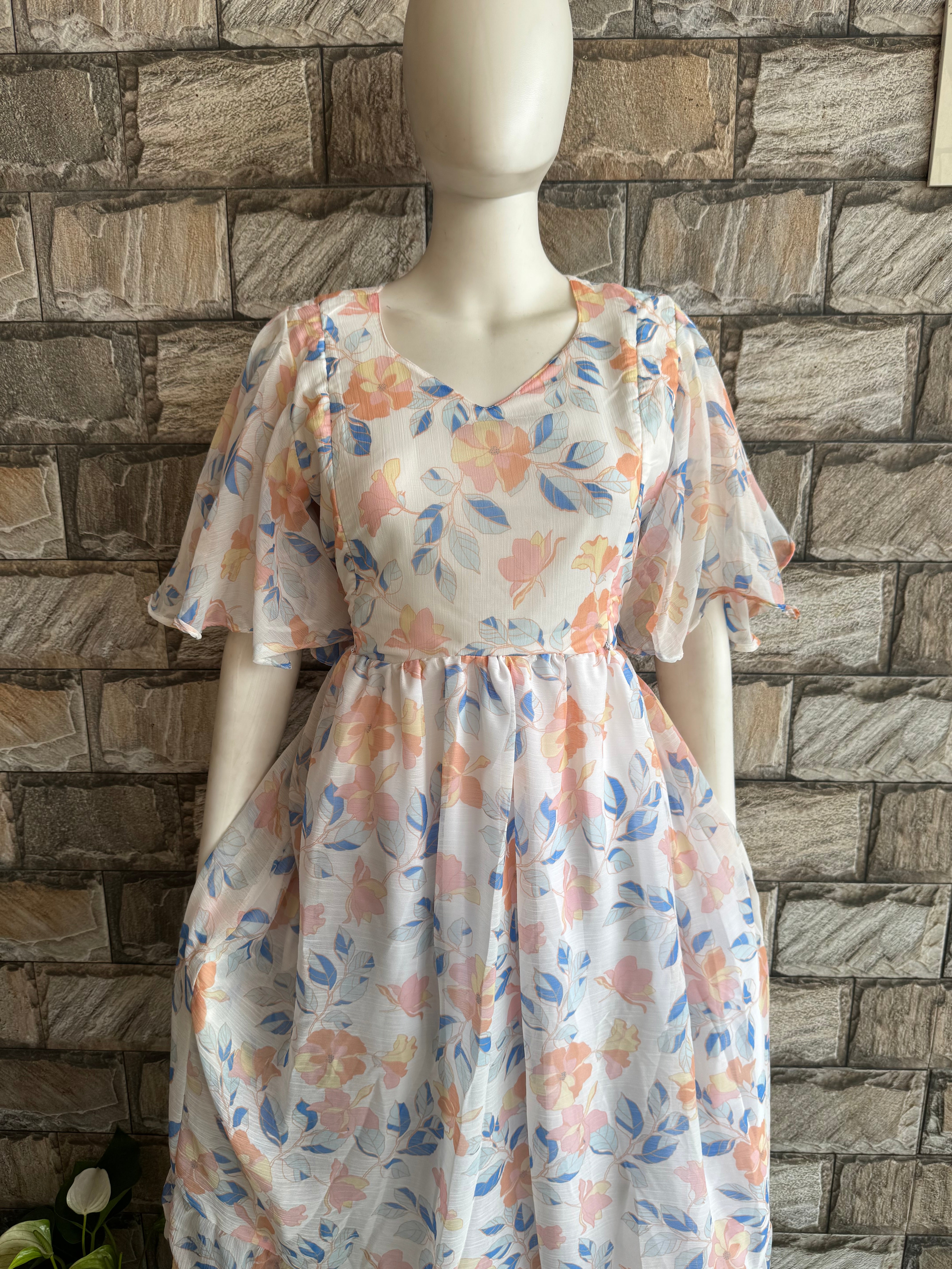 Chiffon maternity maxi