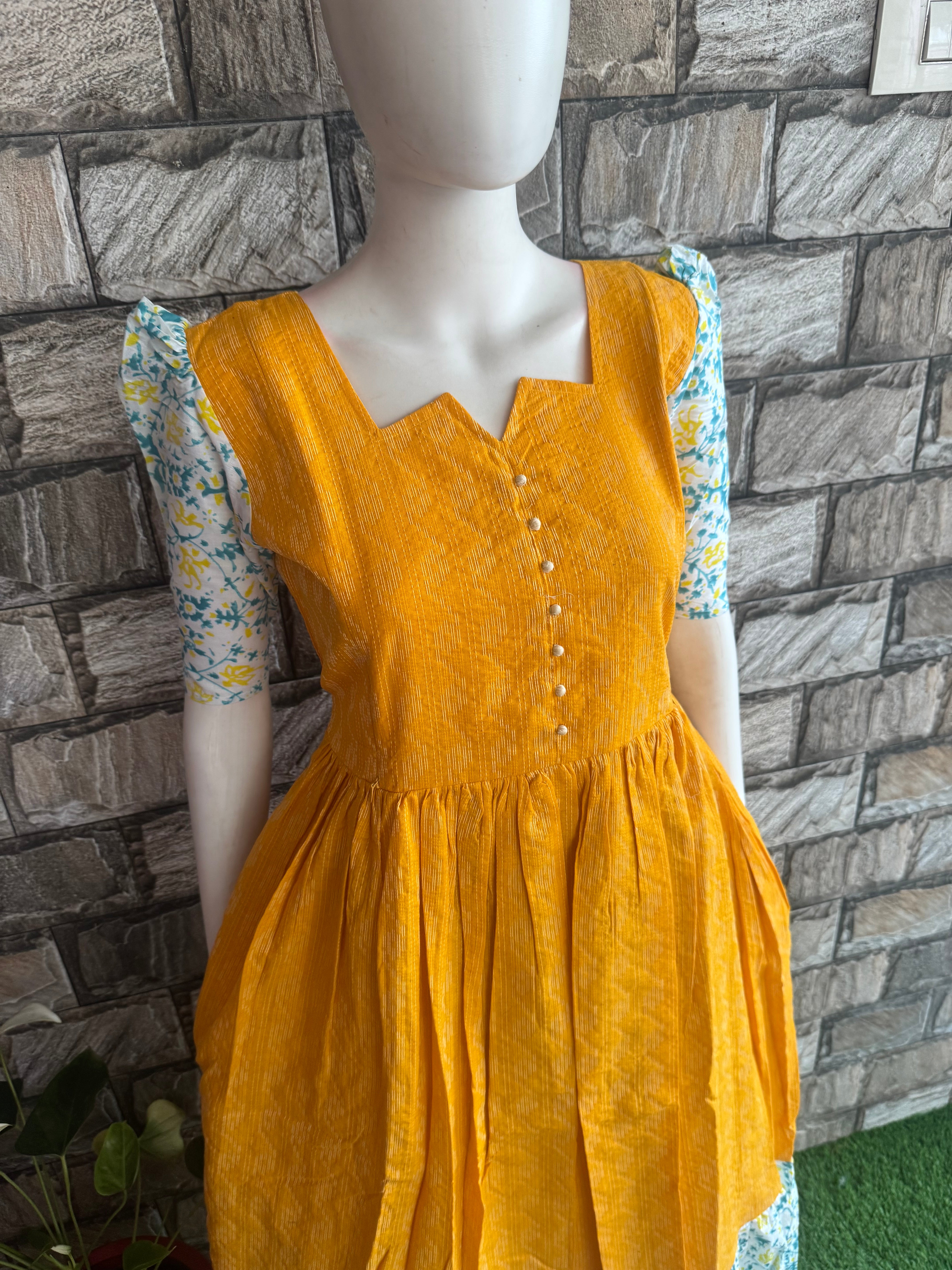 Manjal  Soft Kanta cotton Maternity maxi