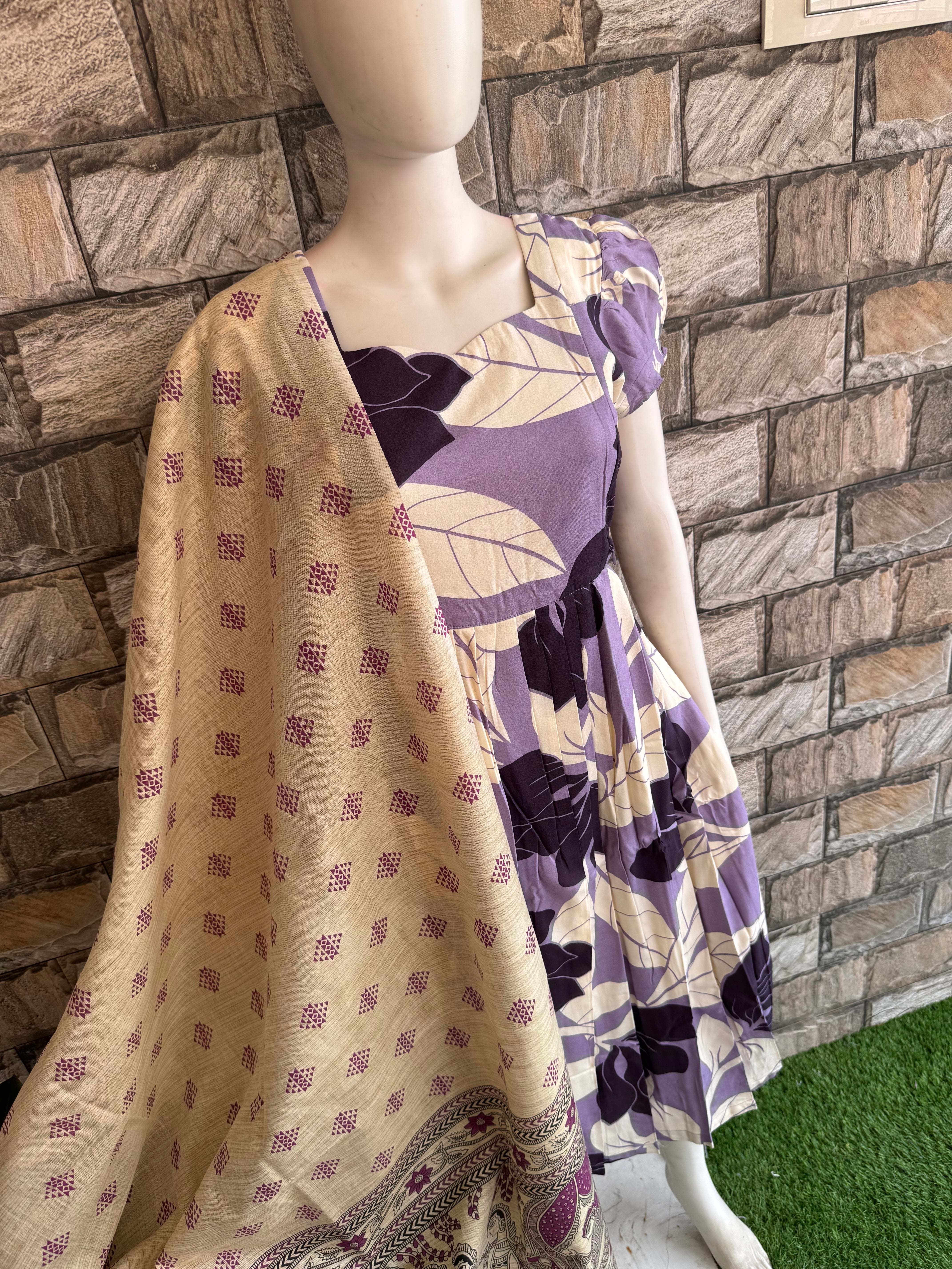 Wine dot Madhubhani Dupatta
