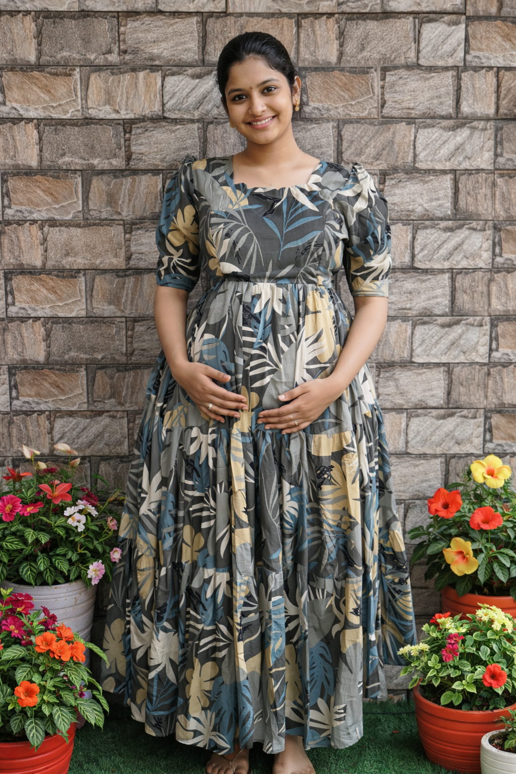 Dusky shade Maternity maxi