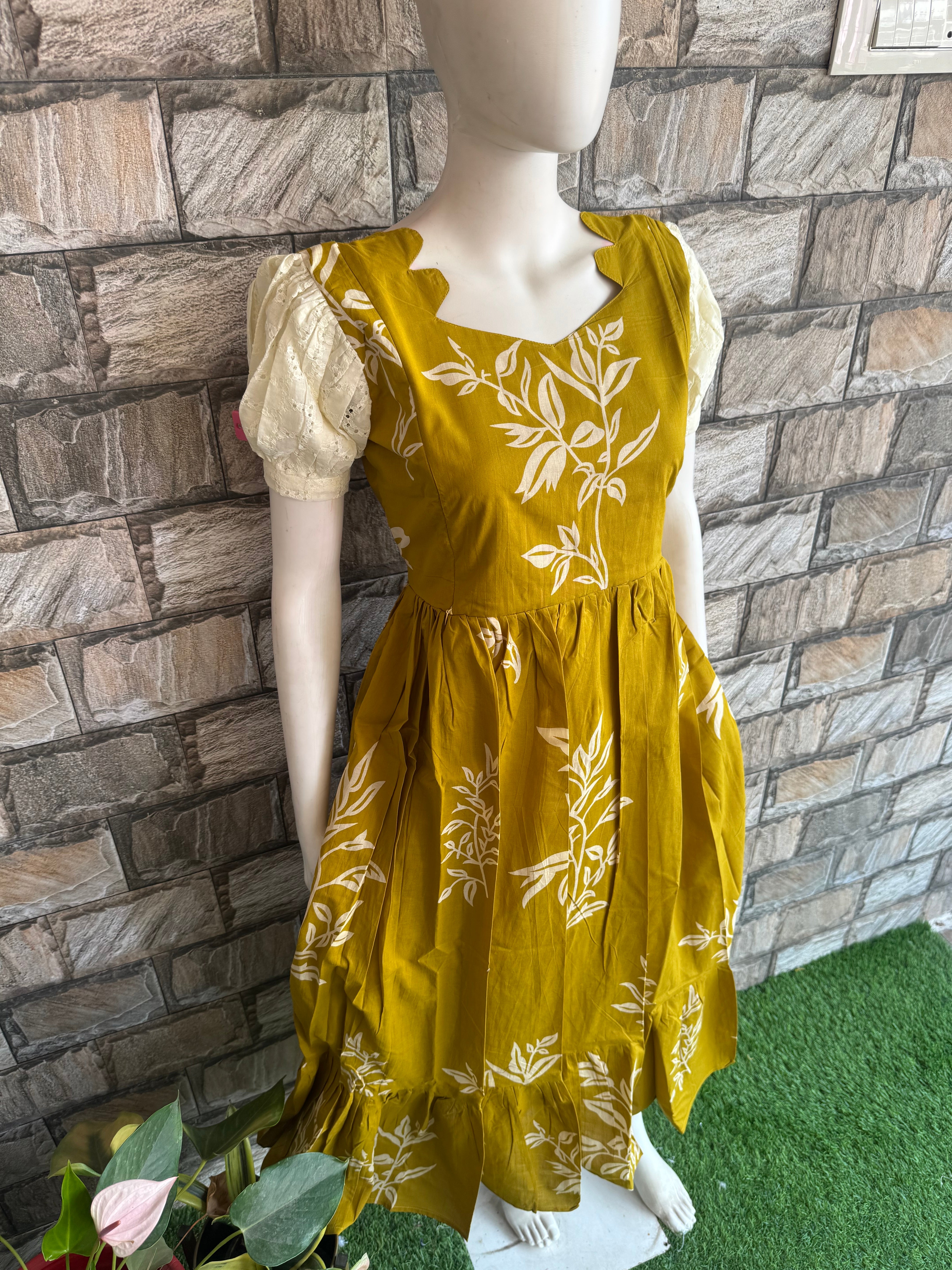 Mustard Bloom Maternity Feeding maxi