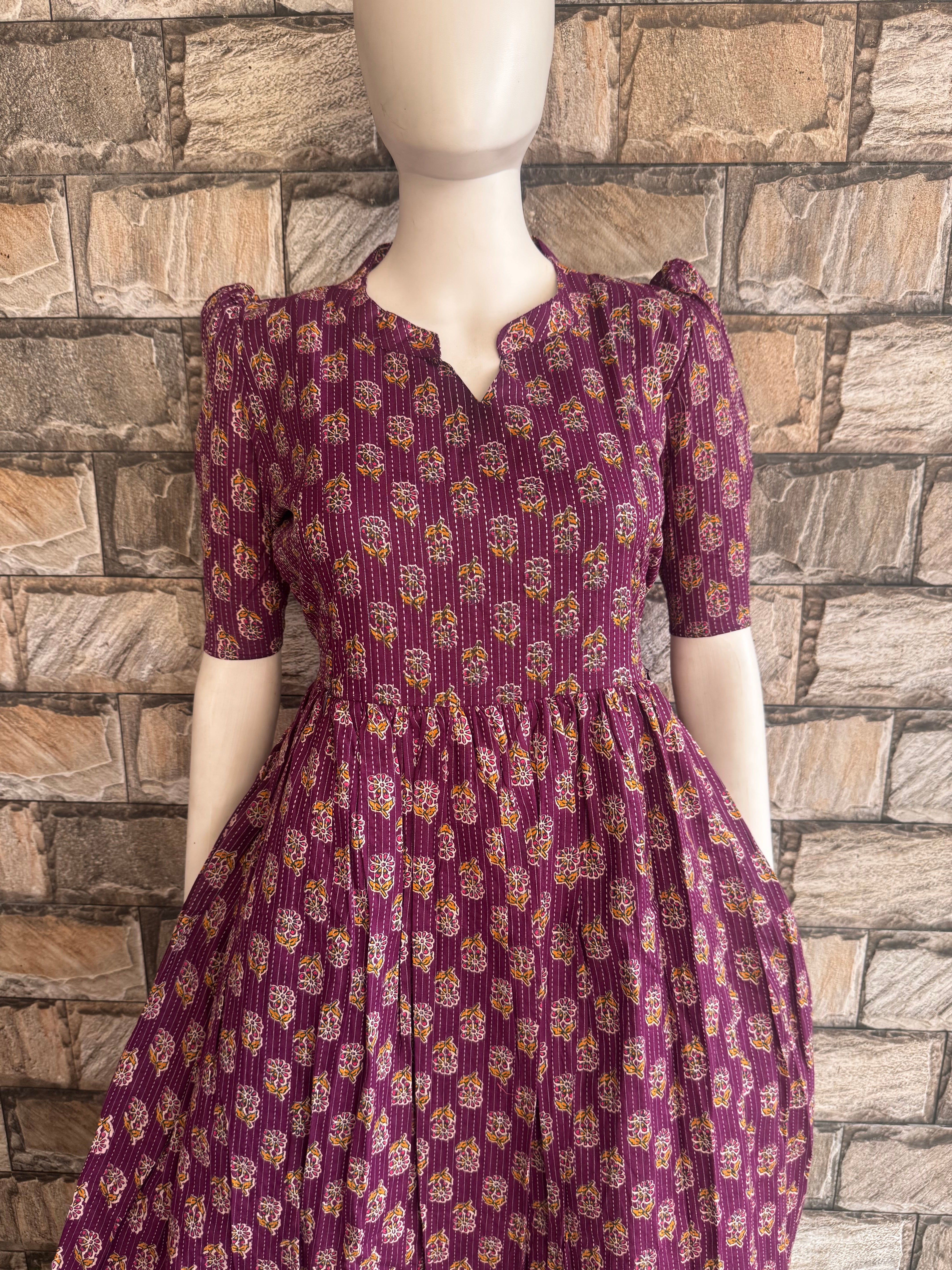 Violet colar maternity maxi