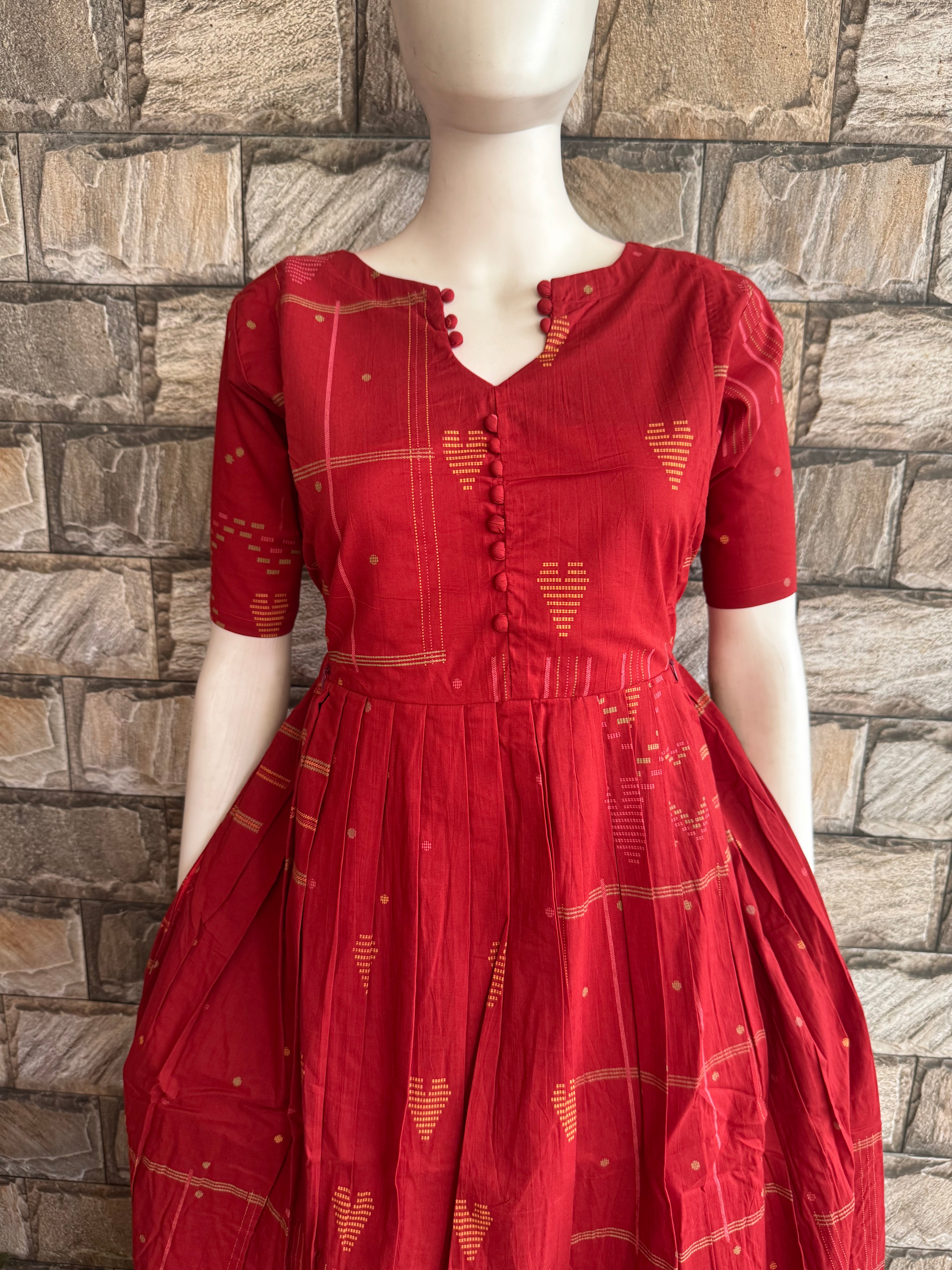 Maternity maxi Handloom cotton Best price Pale Maroon