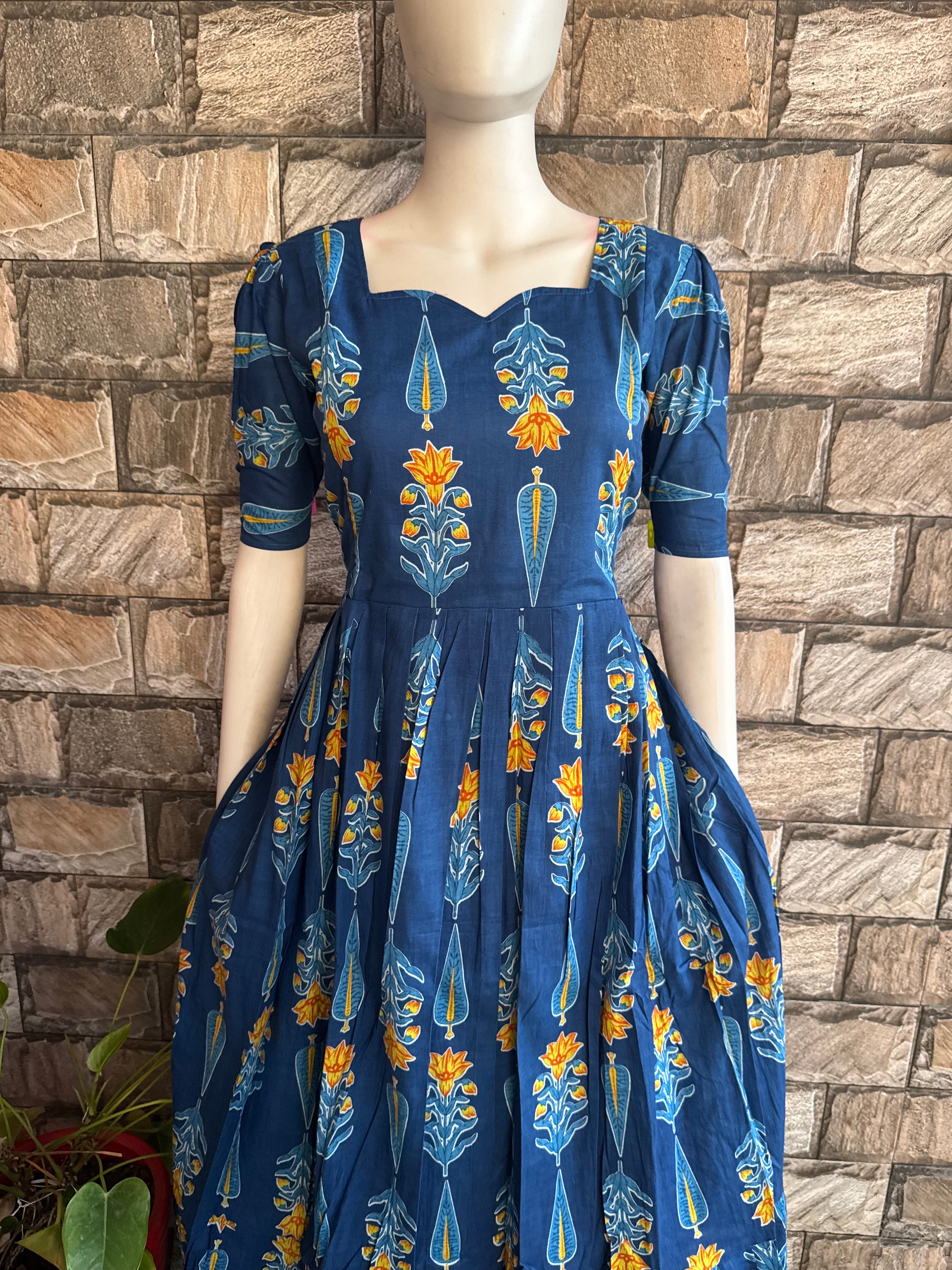 Navy soft cotton Maternity maxi Christmas tree
