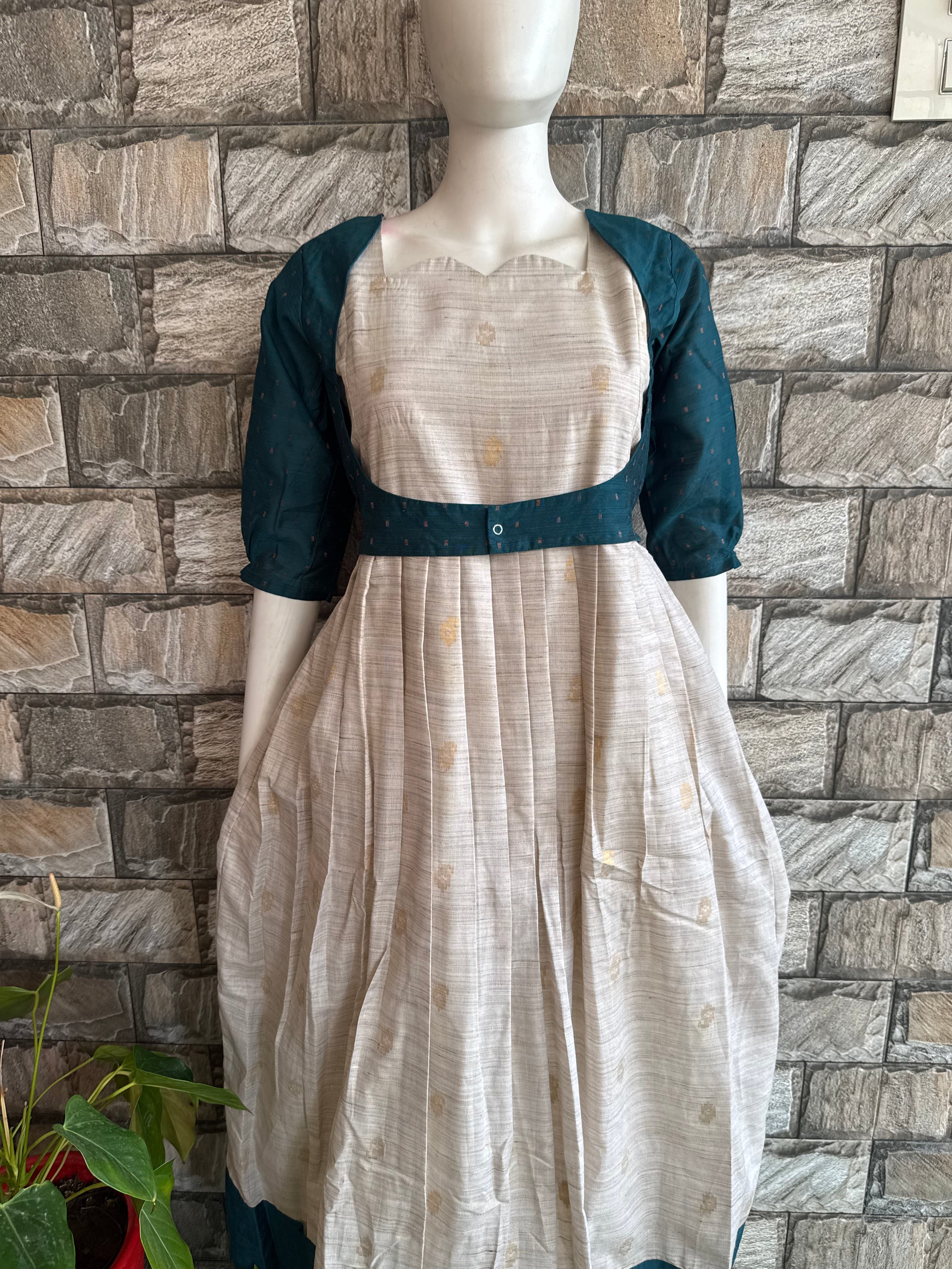 Handloom cotton Maternity Maxi
