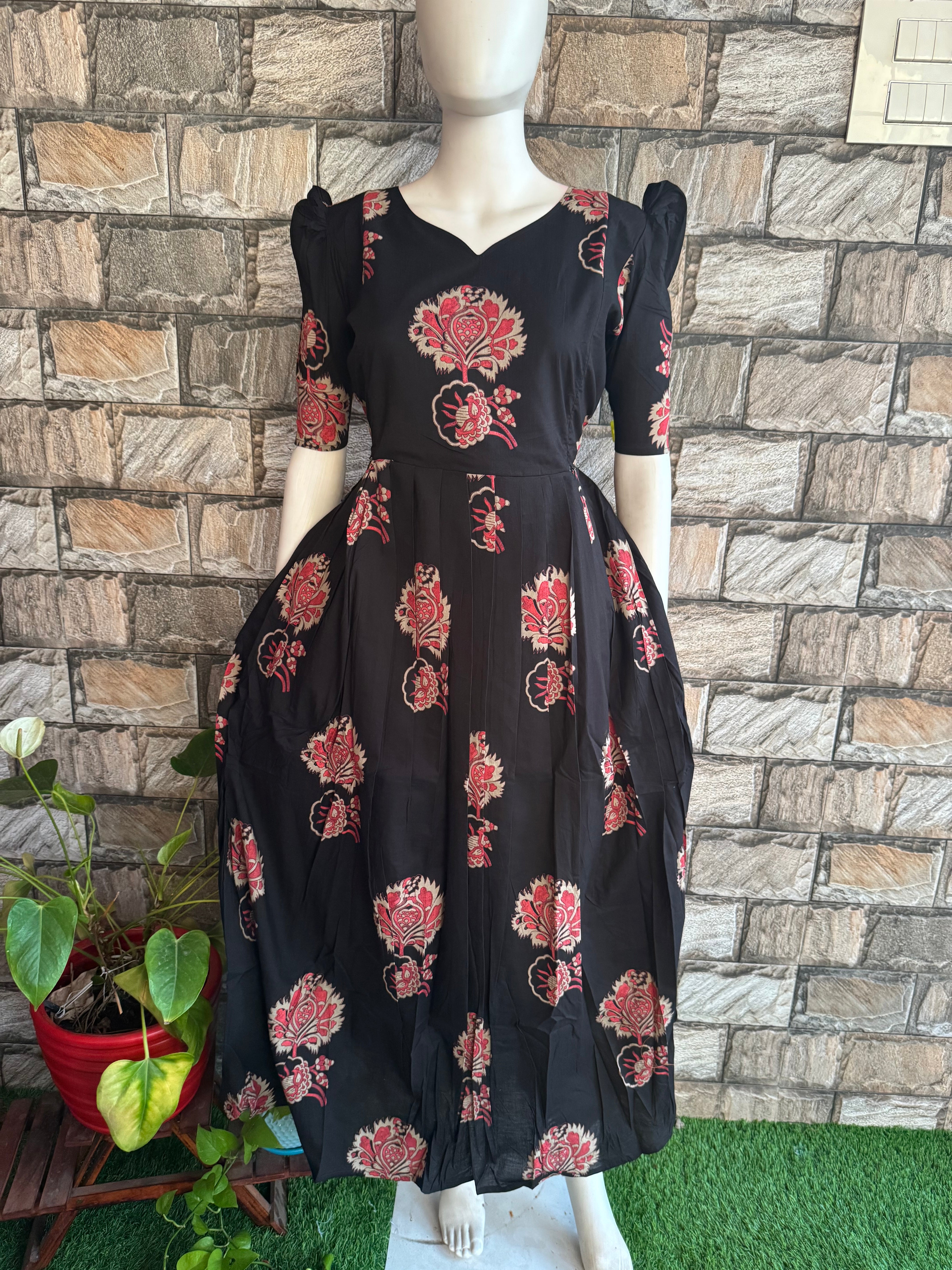 Black soft cotton Maternity maxi