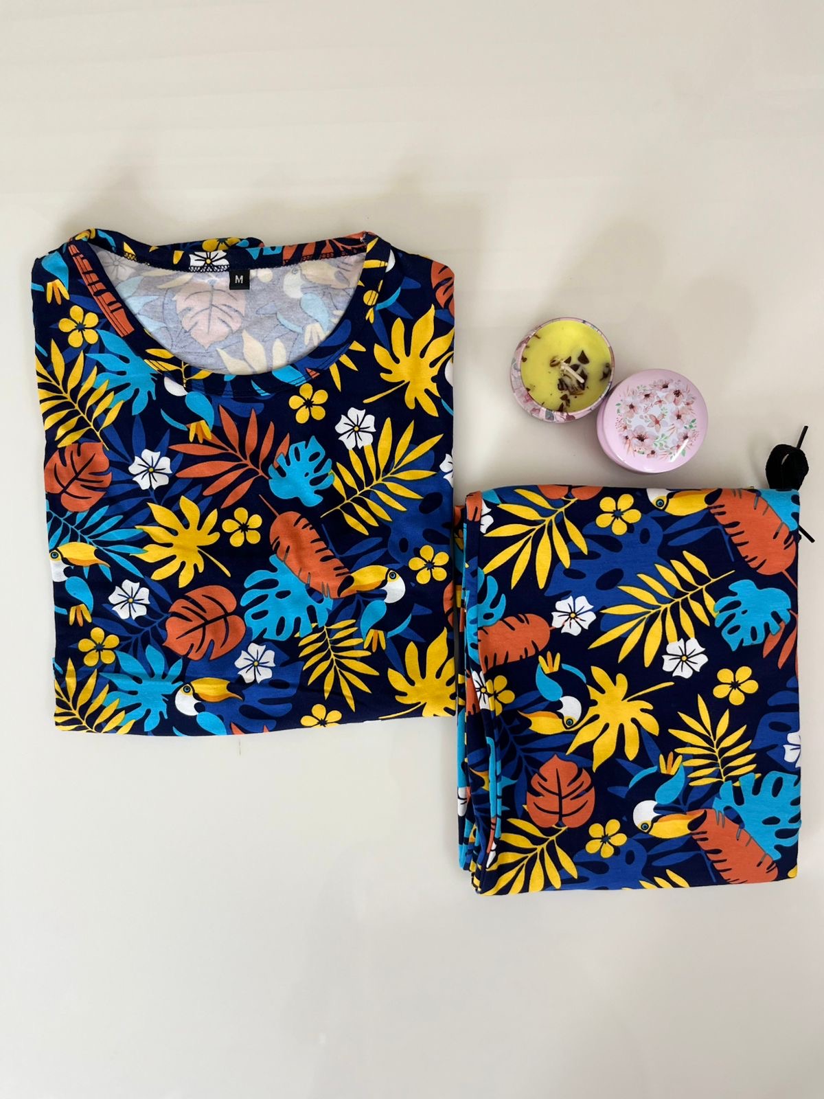 Pull up Maternity Feeding set Navy Tropical