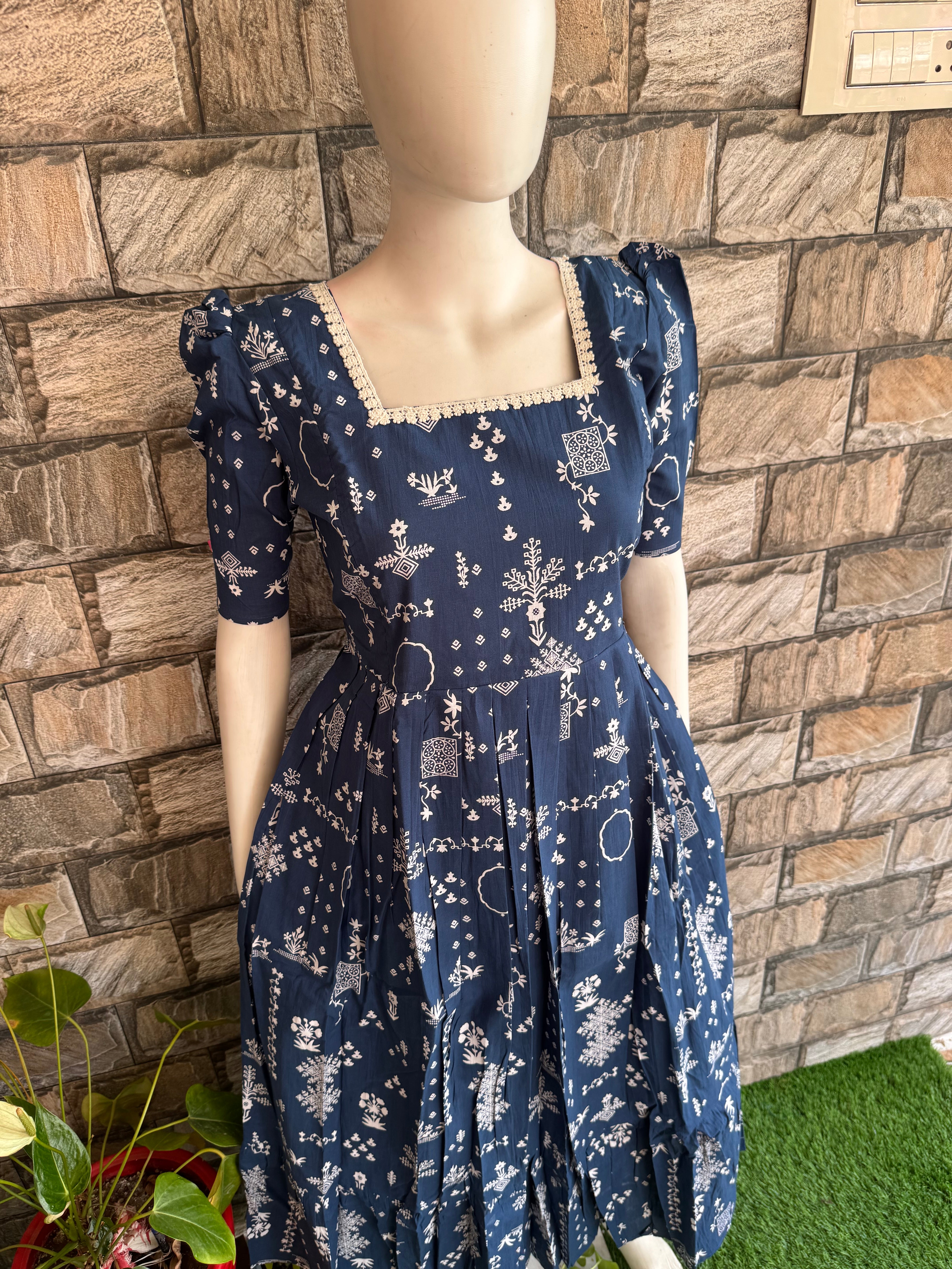 Pure soft cotton Maternity maxi  - Denim