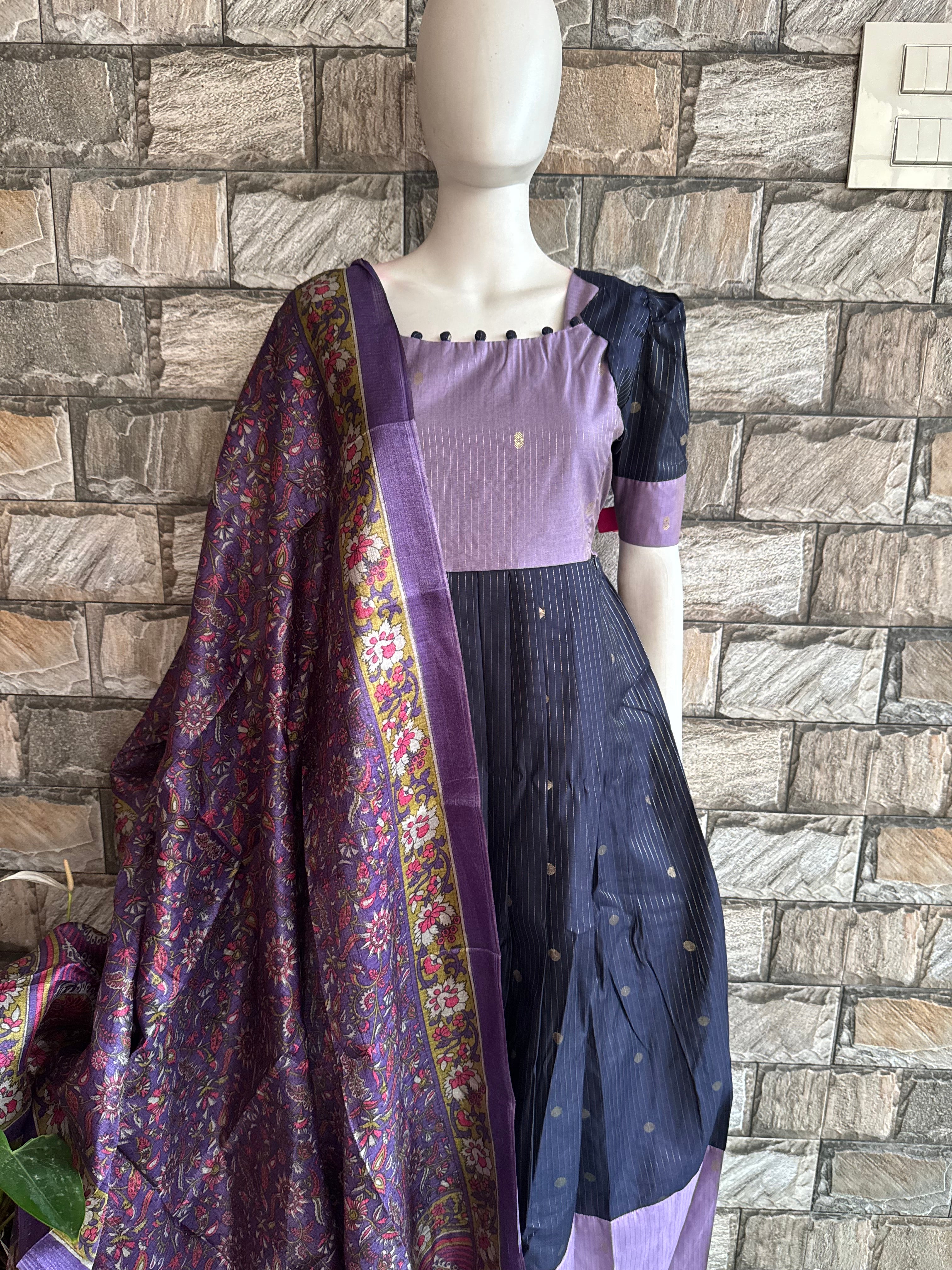 Pale wine poly khadhi dupatta