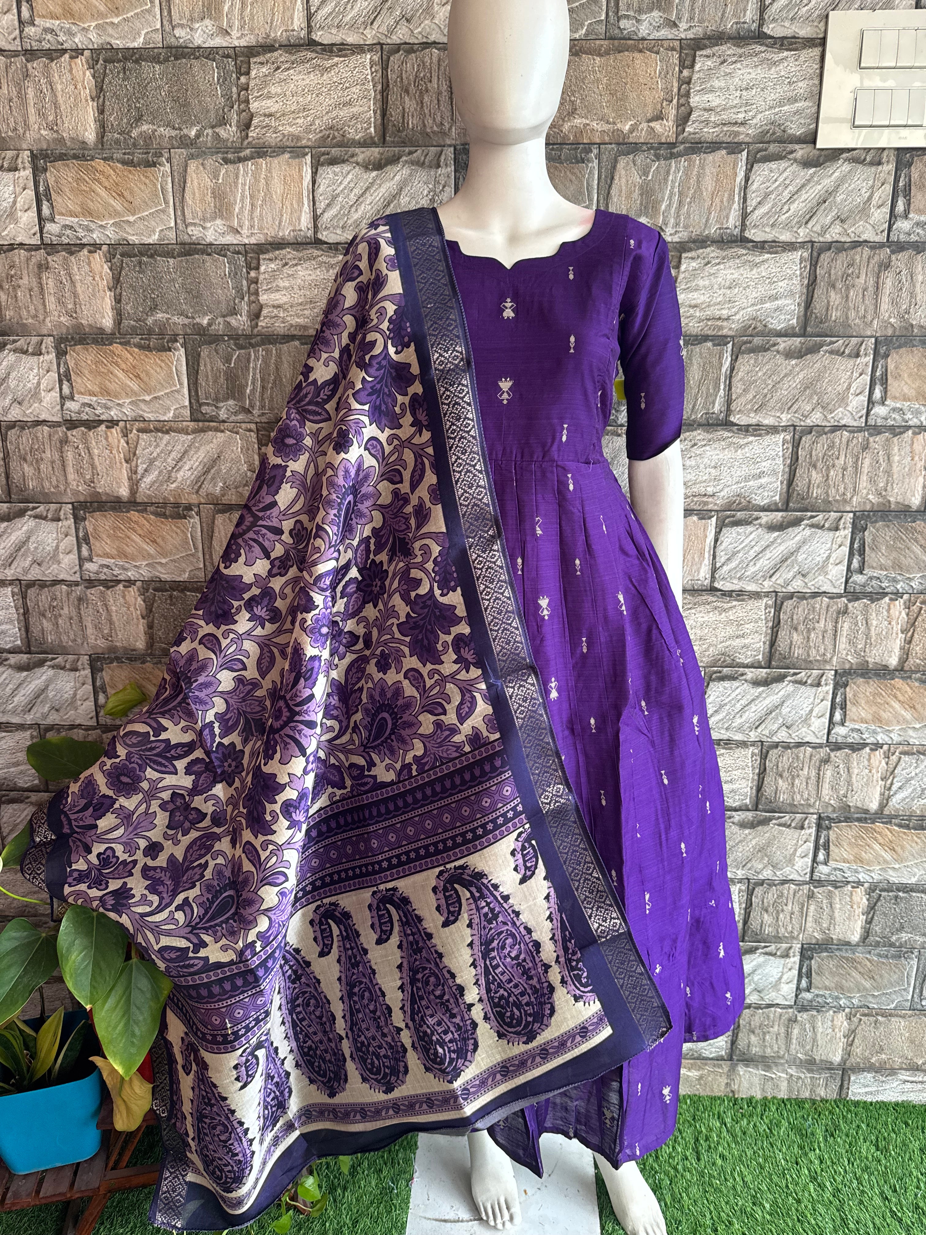 Silk based Dupatta Violet
