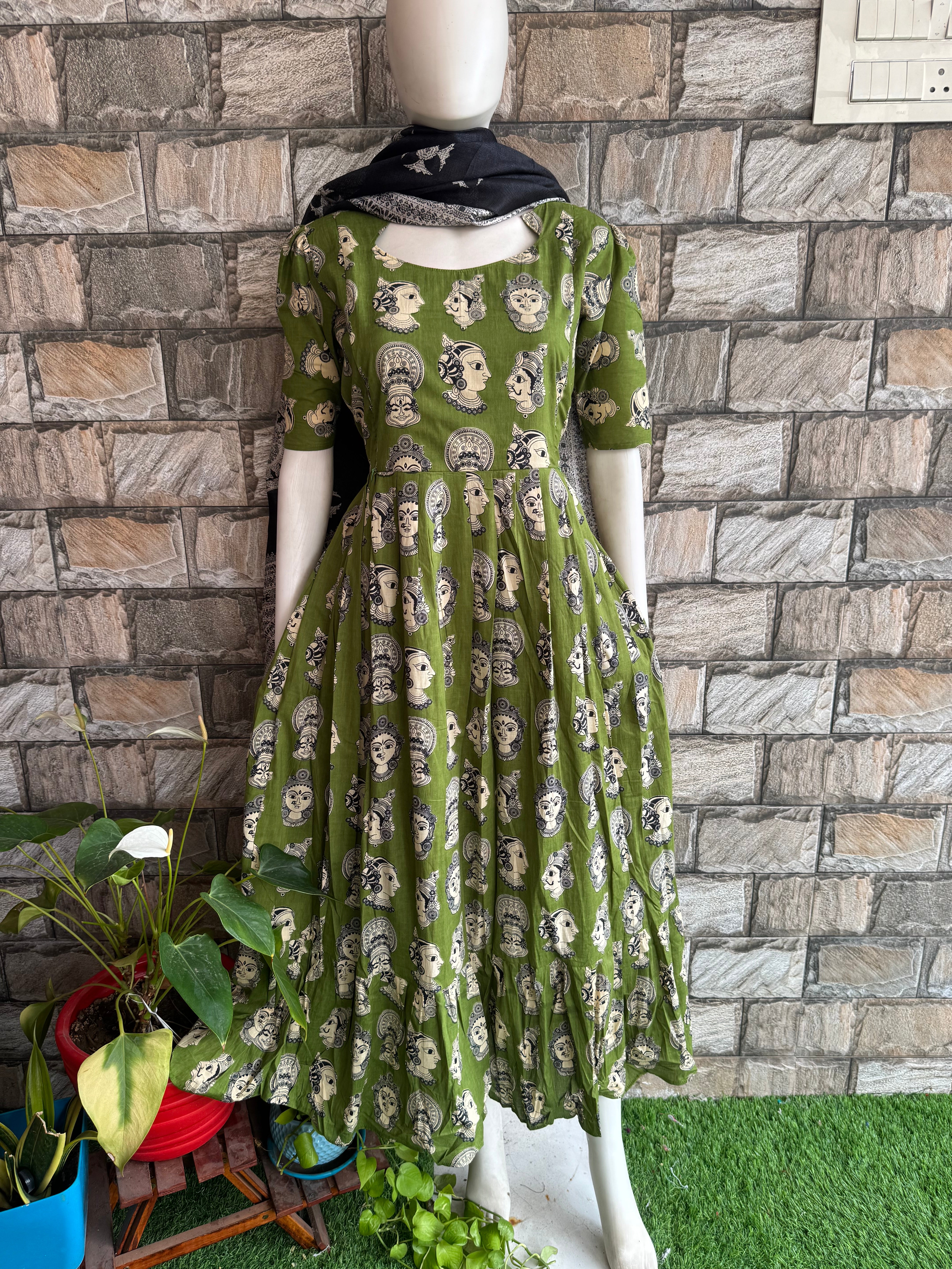 Mural soft cotton Maternity maxi