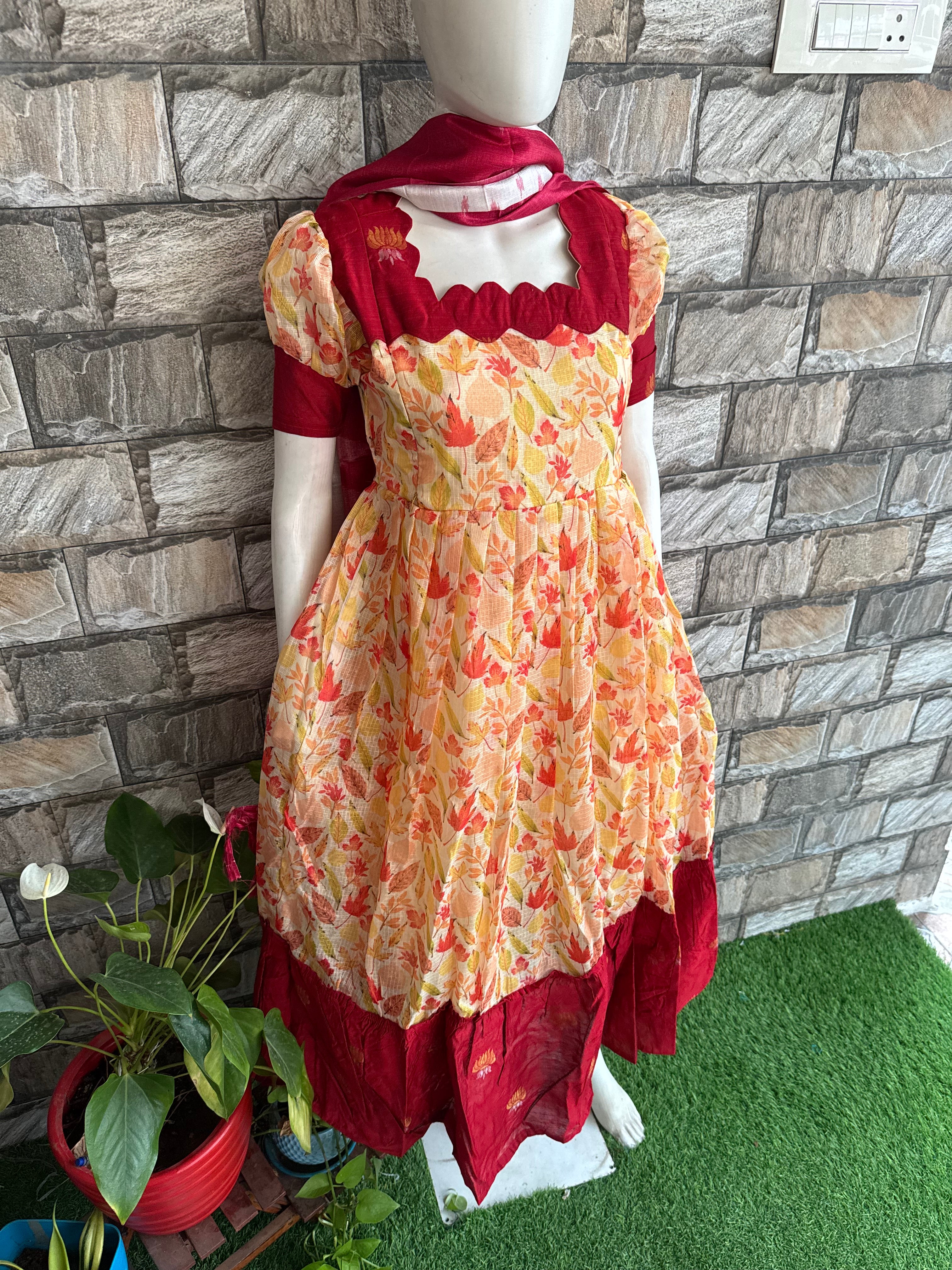 Kota Cotton Fabric Maternity Maxi