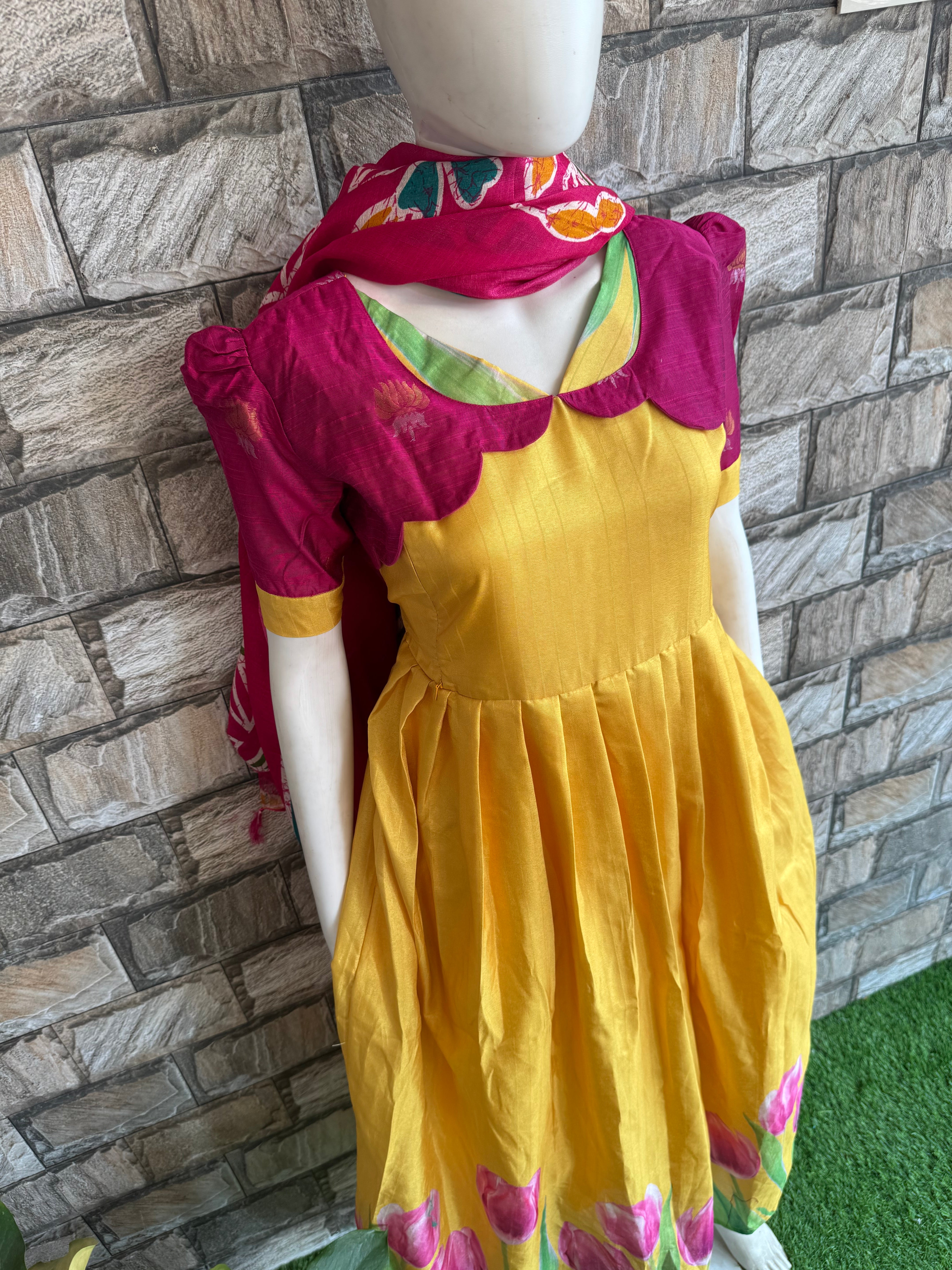 Chanderi Fabric Maternity maxi #sale