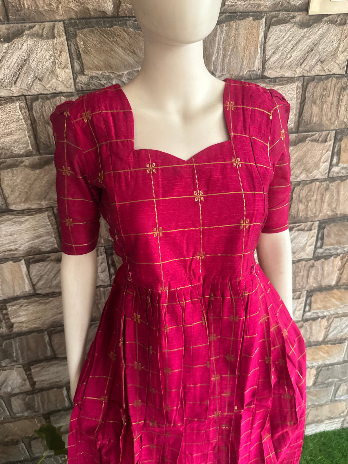 Raw silk Maternity Feeding maxi Budget launch Including dupatta