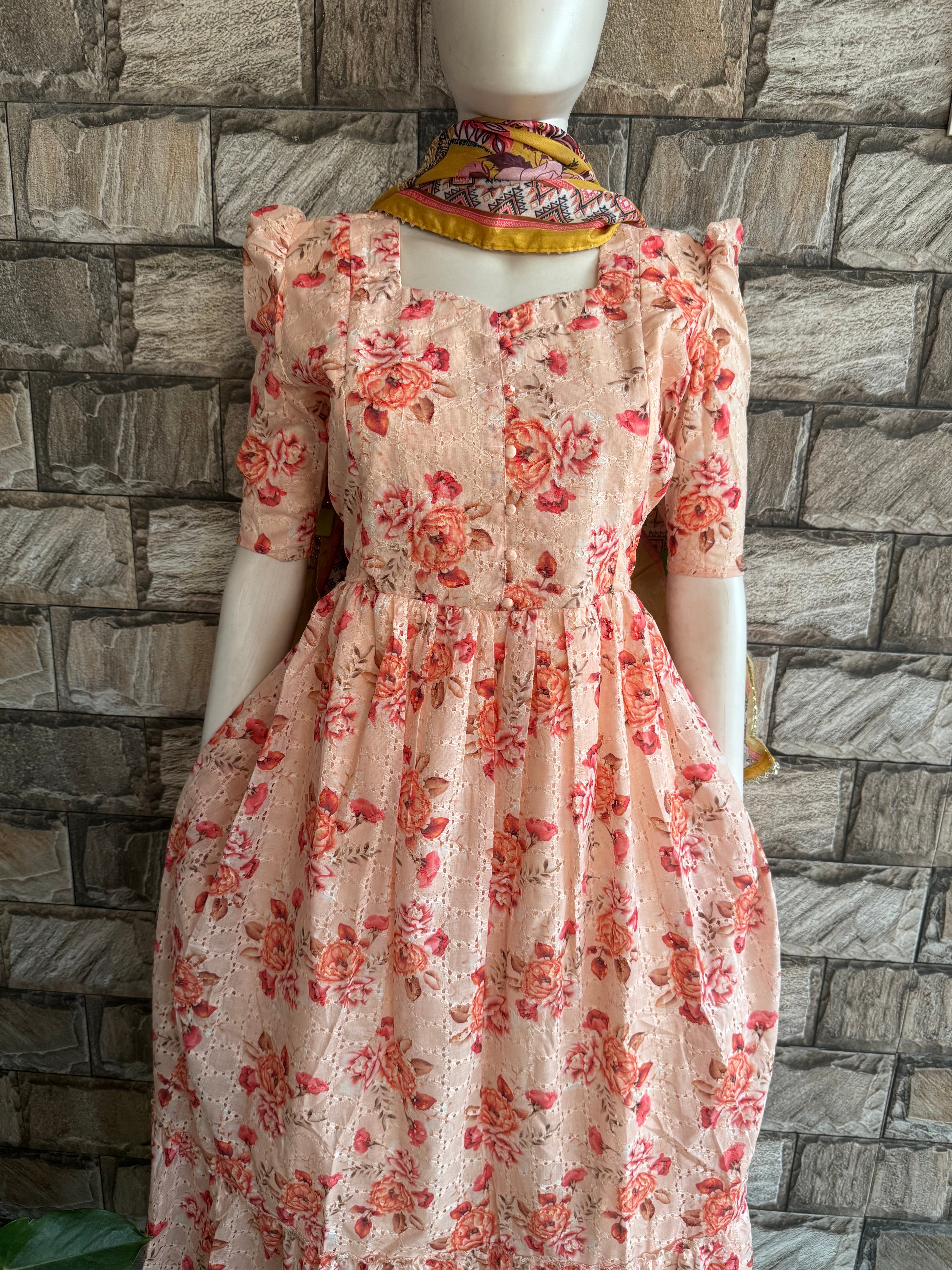 Mild Peach Hacoba Maternity maxi
