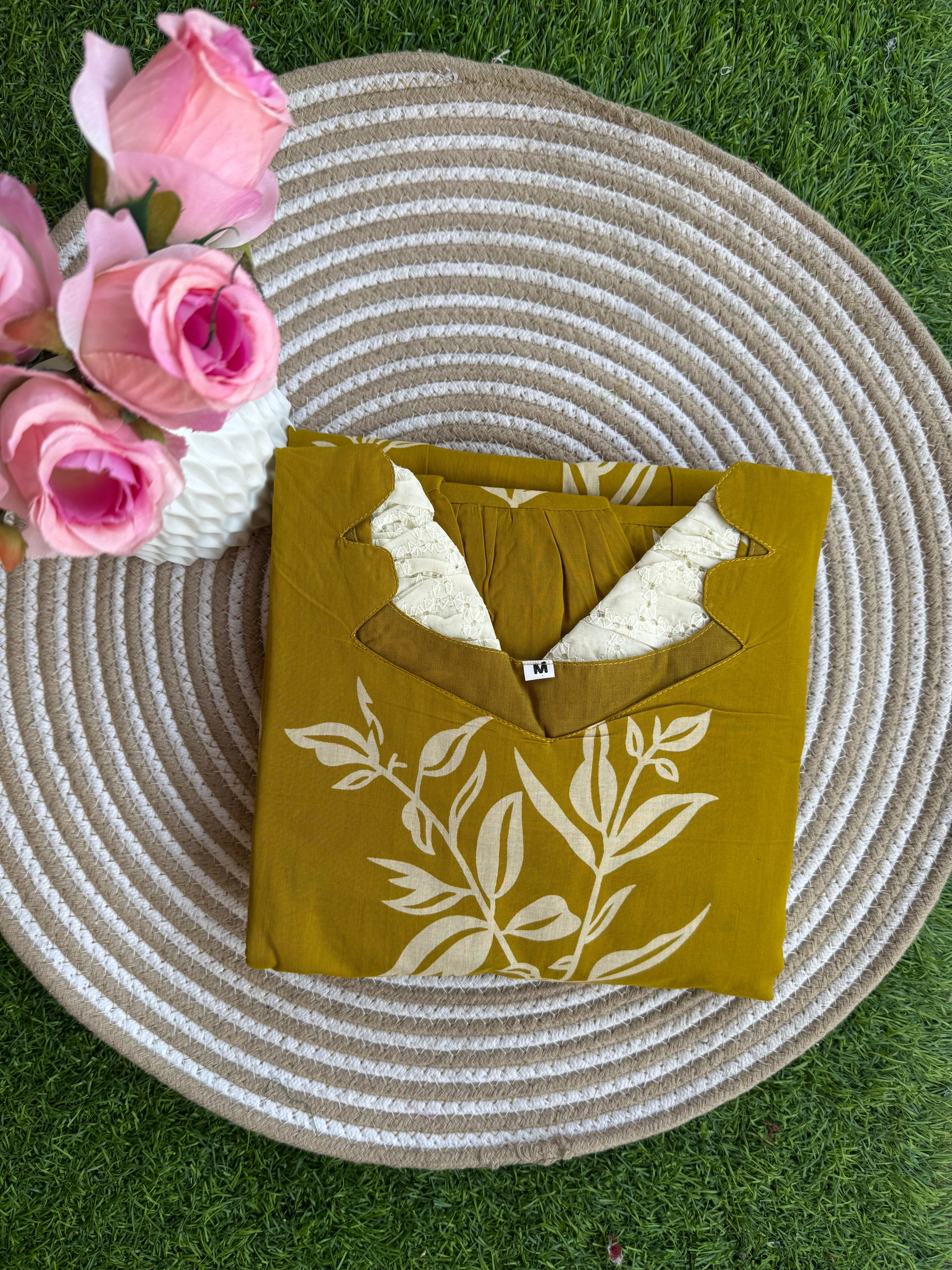 Mustard Bloom Maternity Feeding maxi