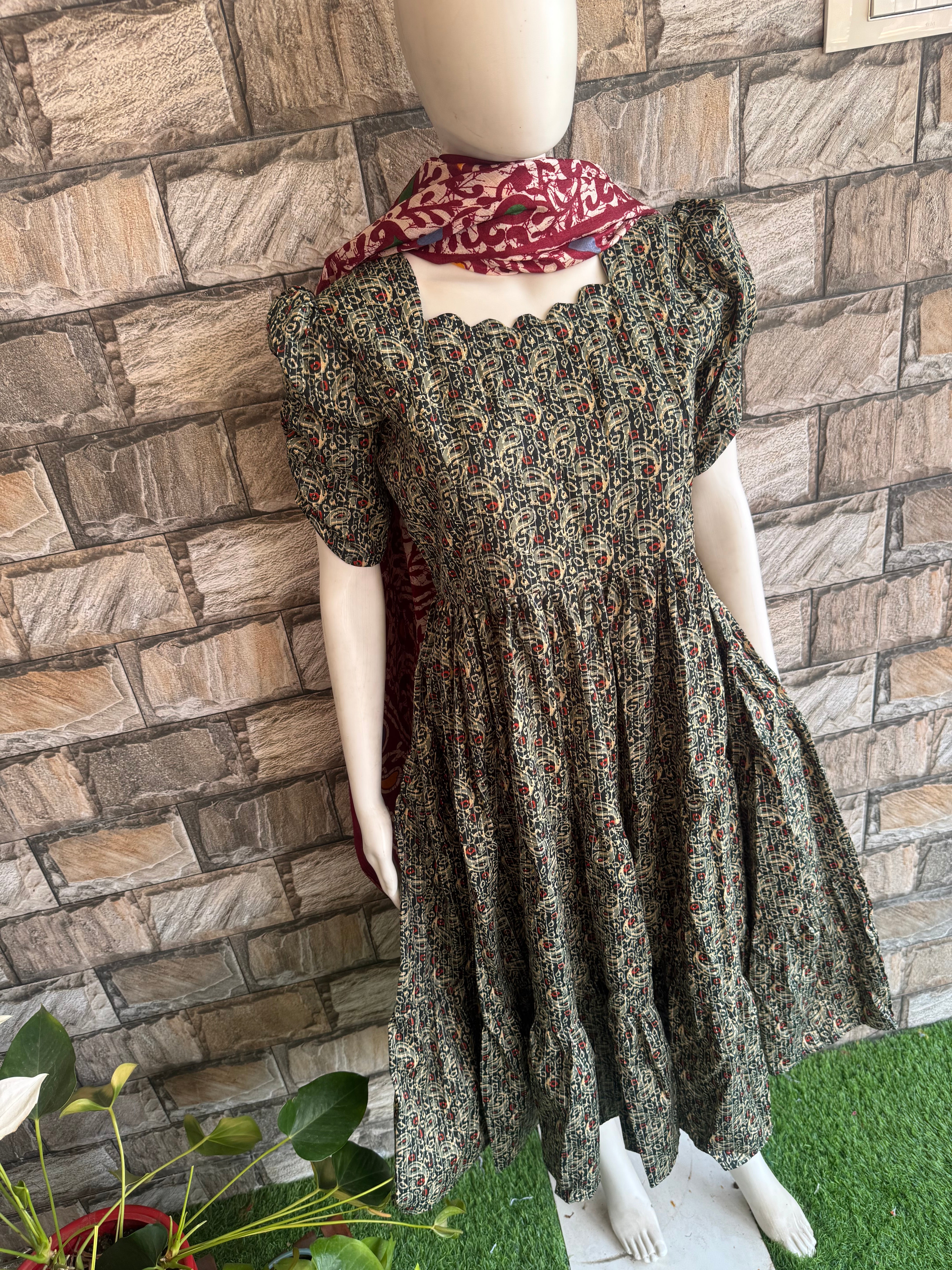 Dark green budget Maternity maxi