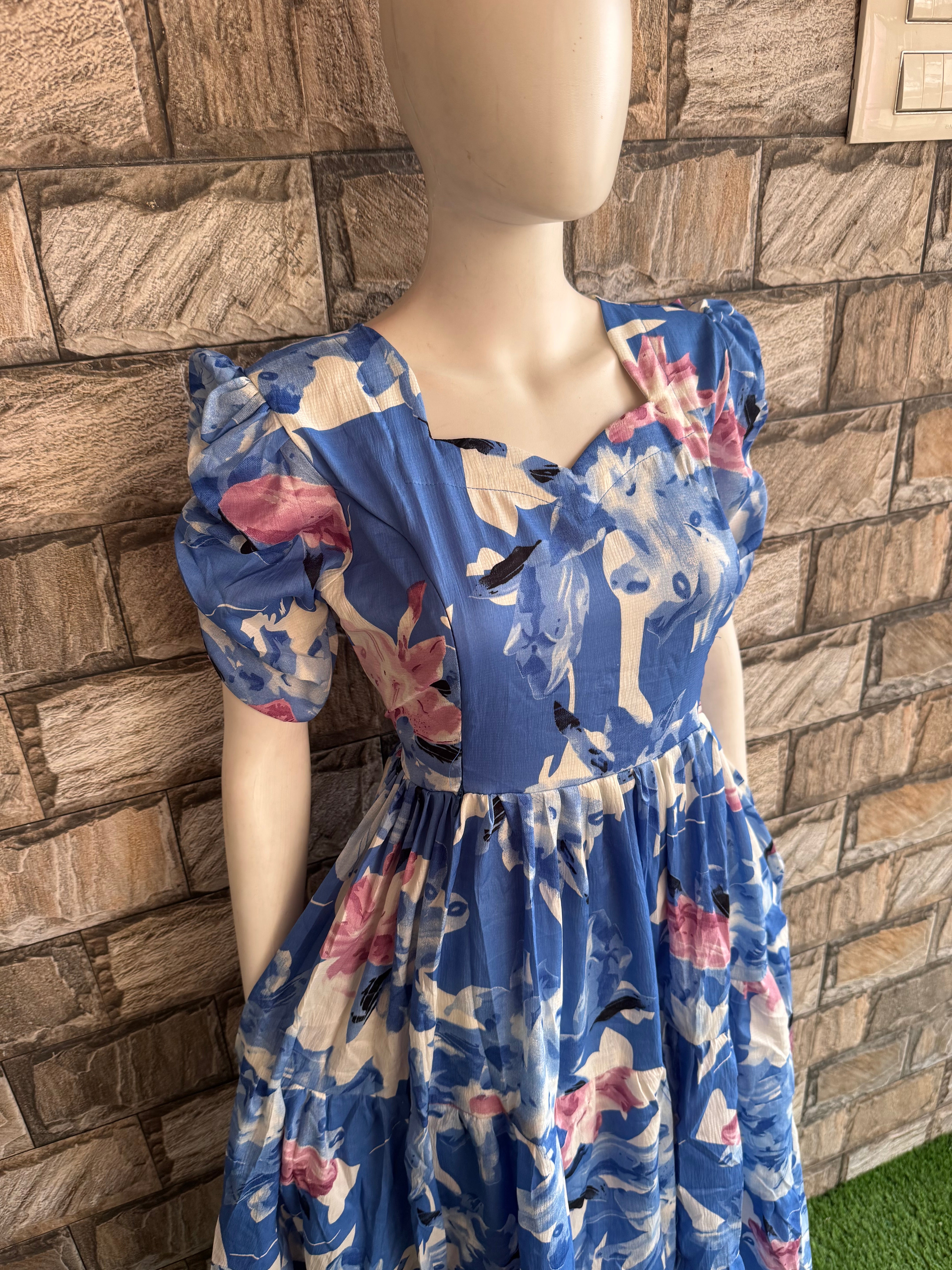 Ujala blue delta maternity maxi