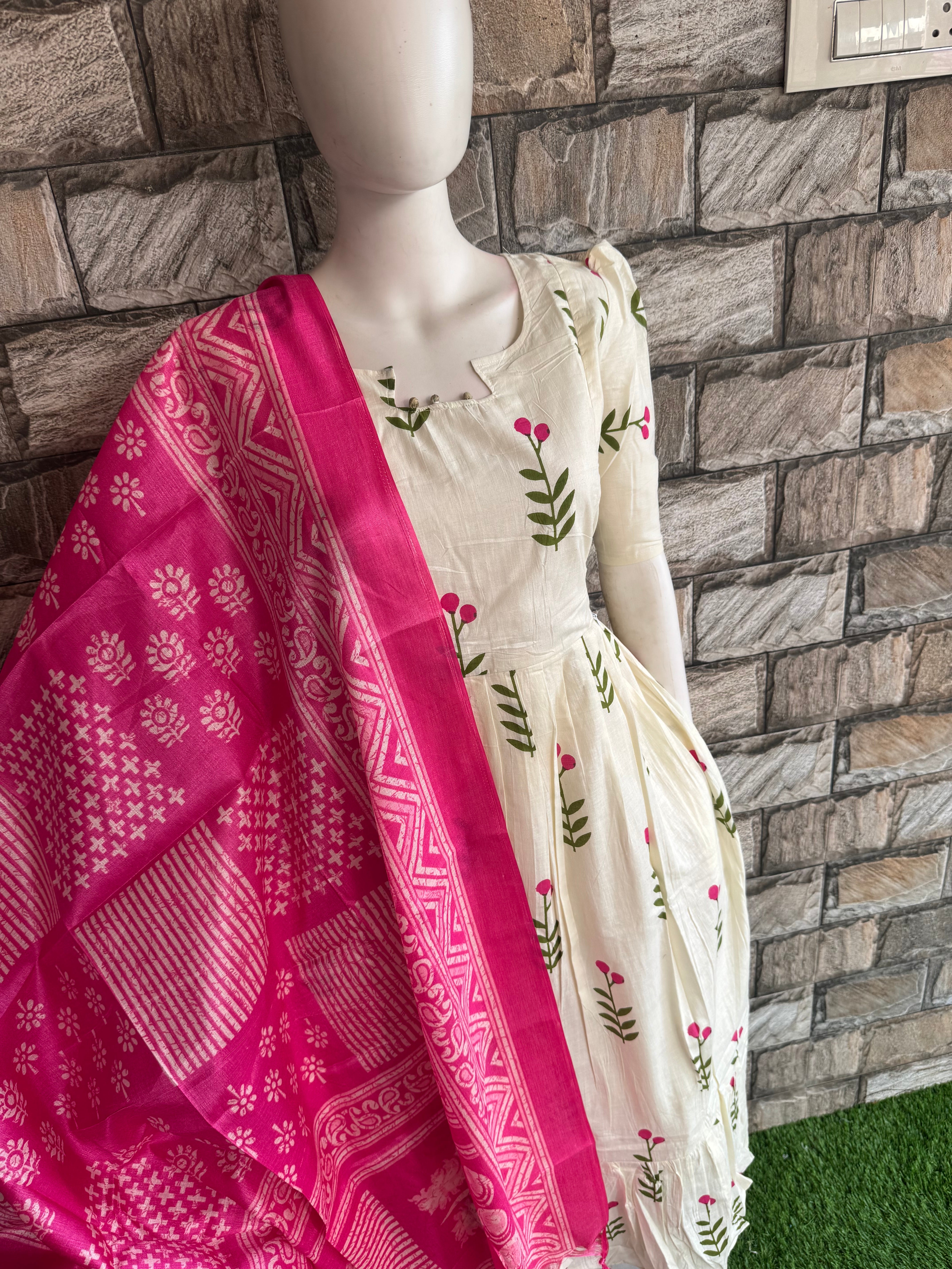 Pink poly khadhi Dupatta