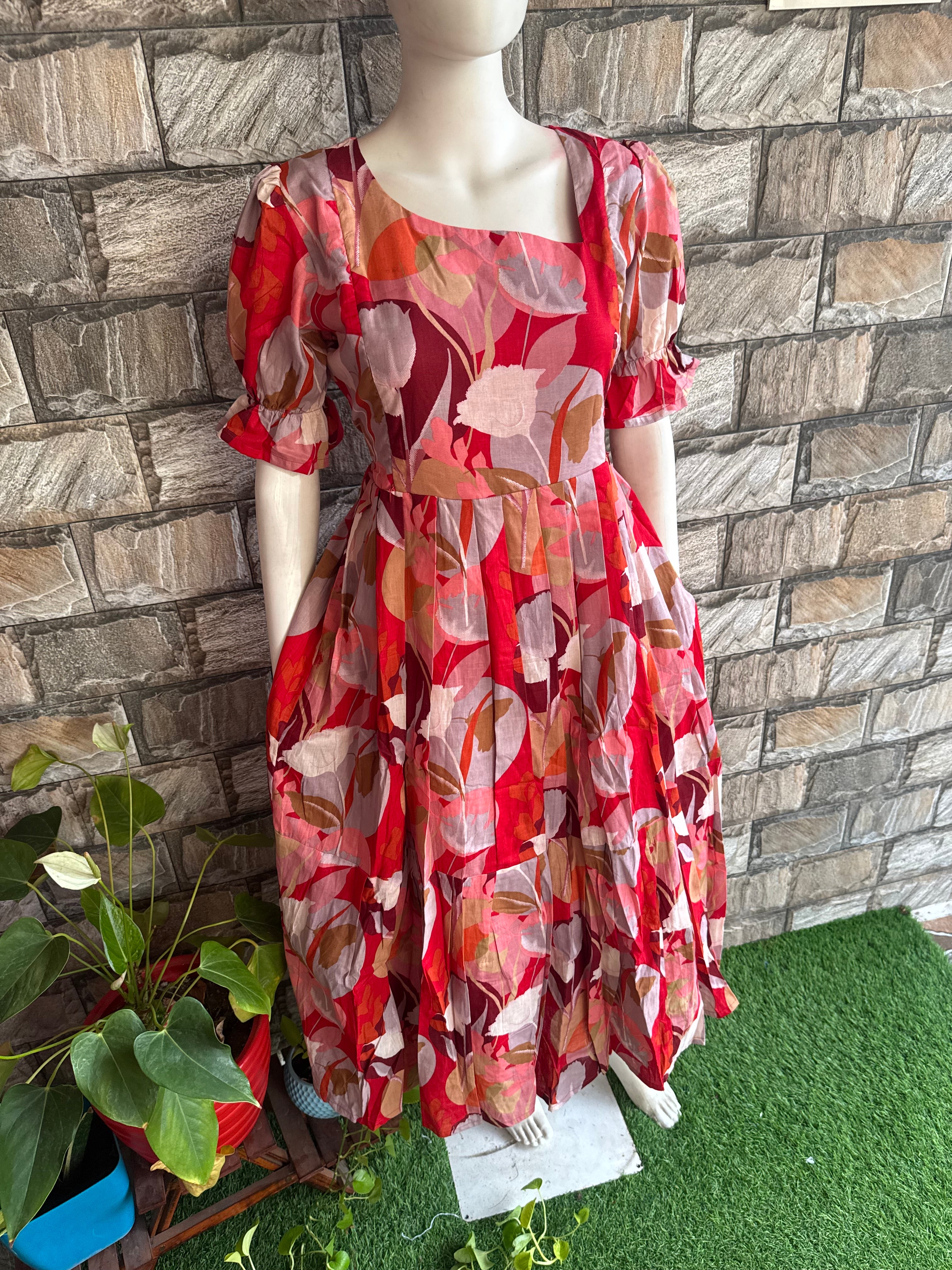 Multi shade soft cotton Maternity maxi