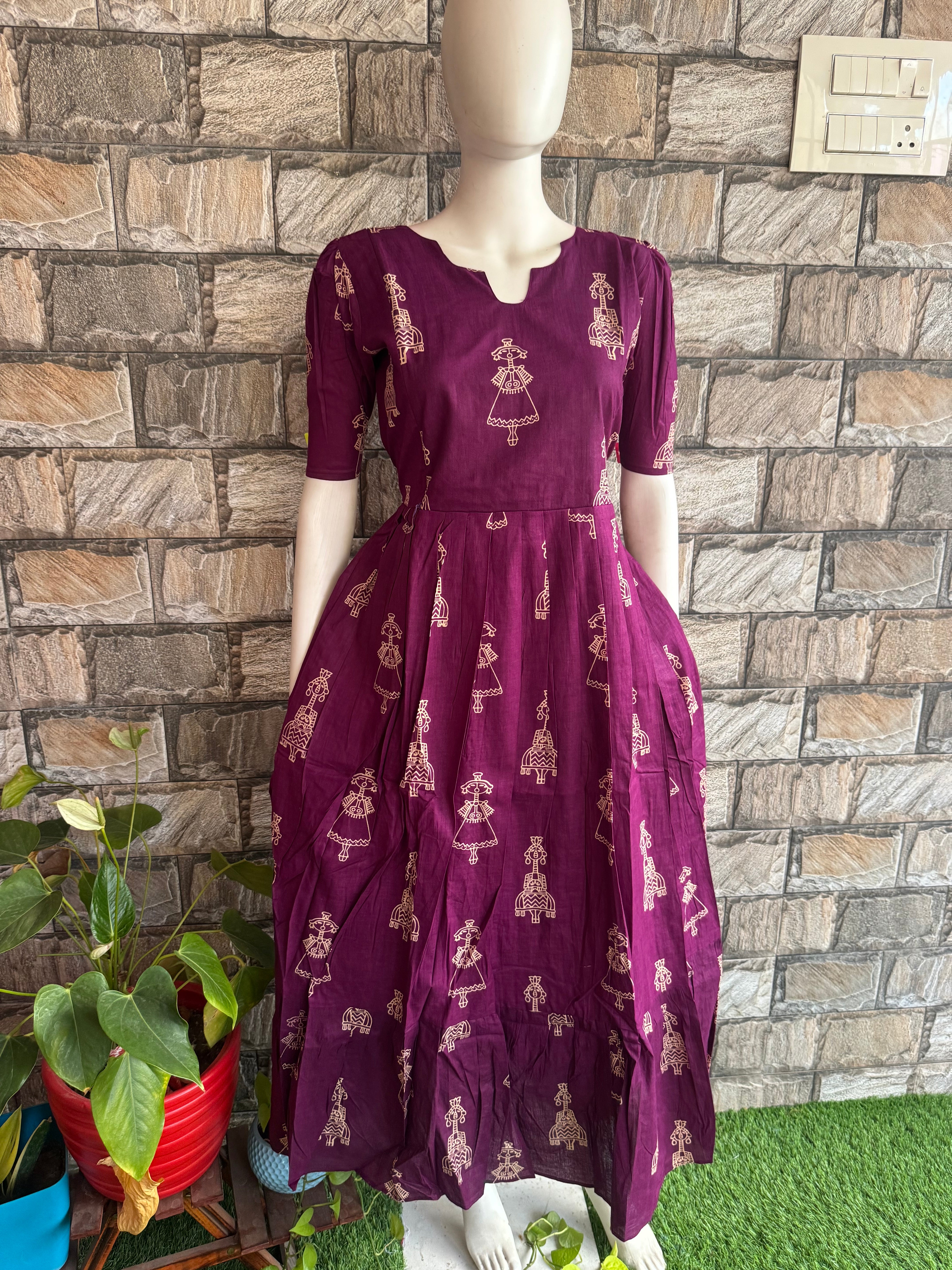 Plum Doll soft cotton Maternity maxi