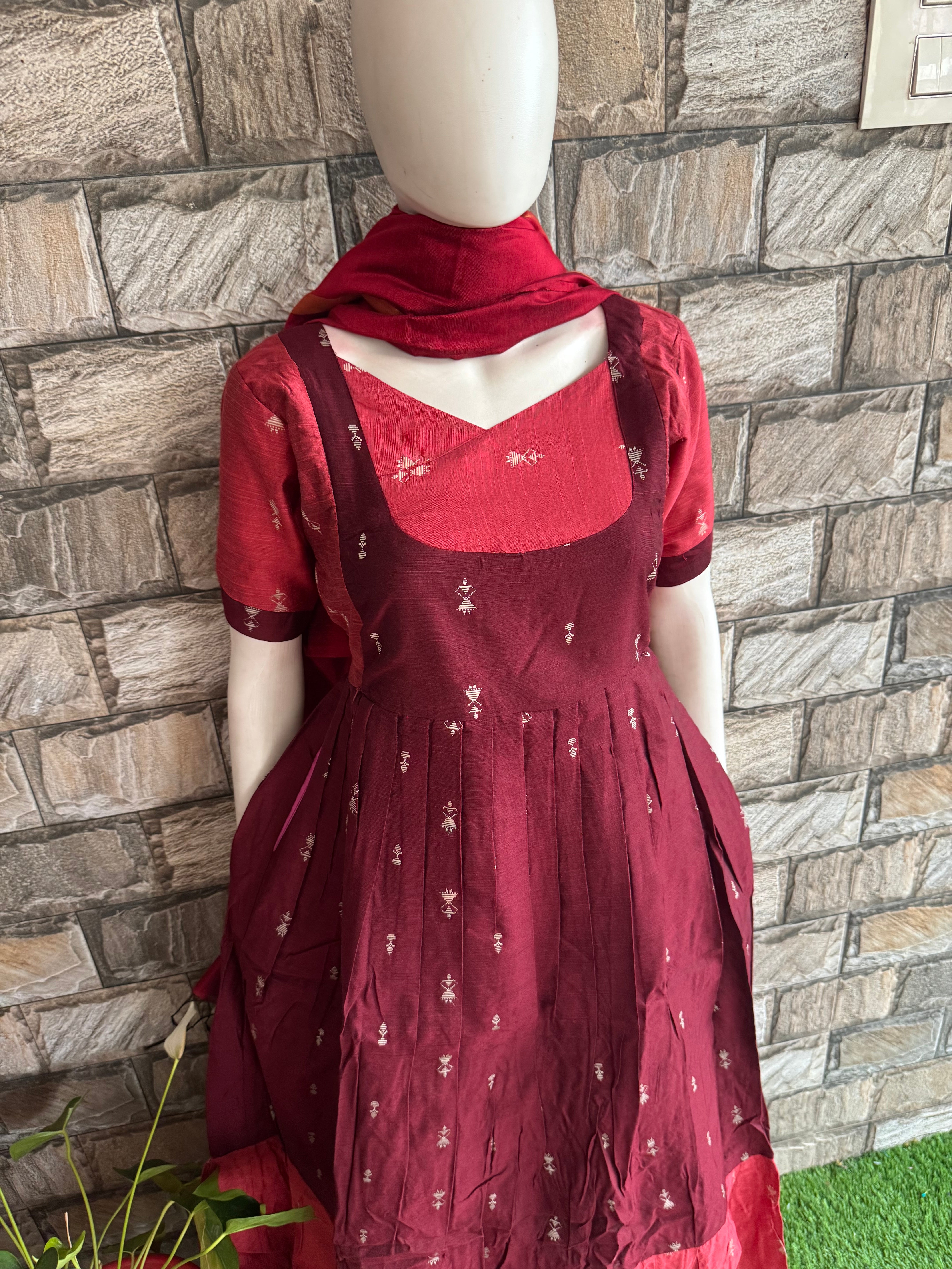 Raw silk  festive  Maternity maxi