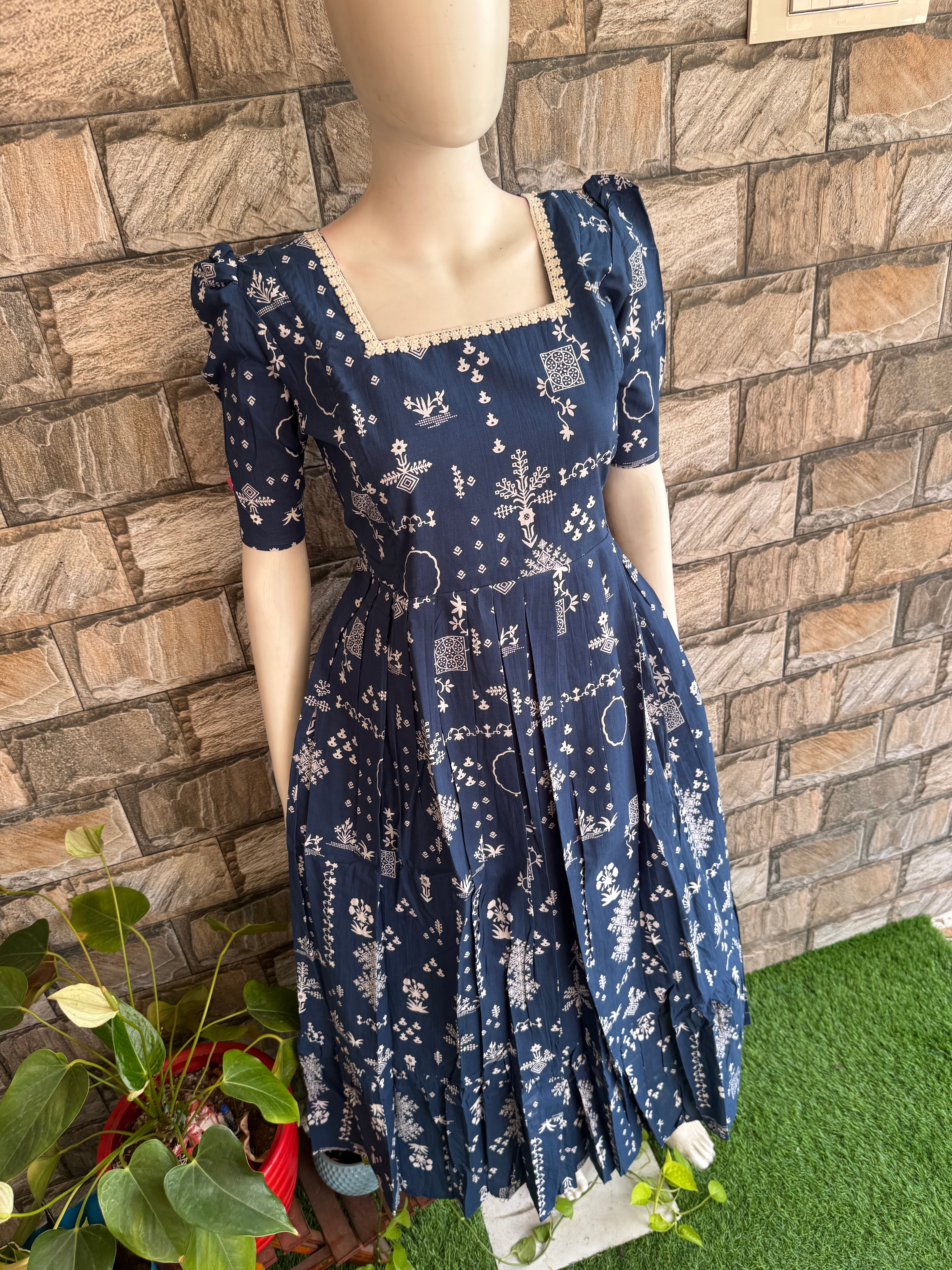 Pure soft cotton Maternity maxi  - Denim