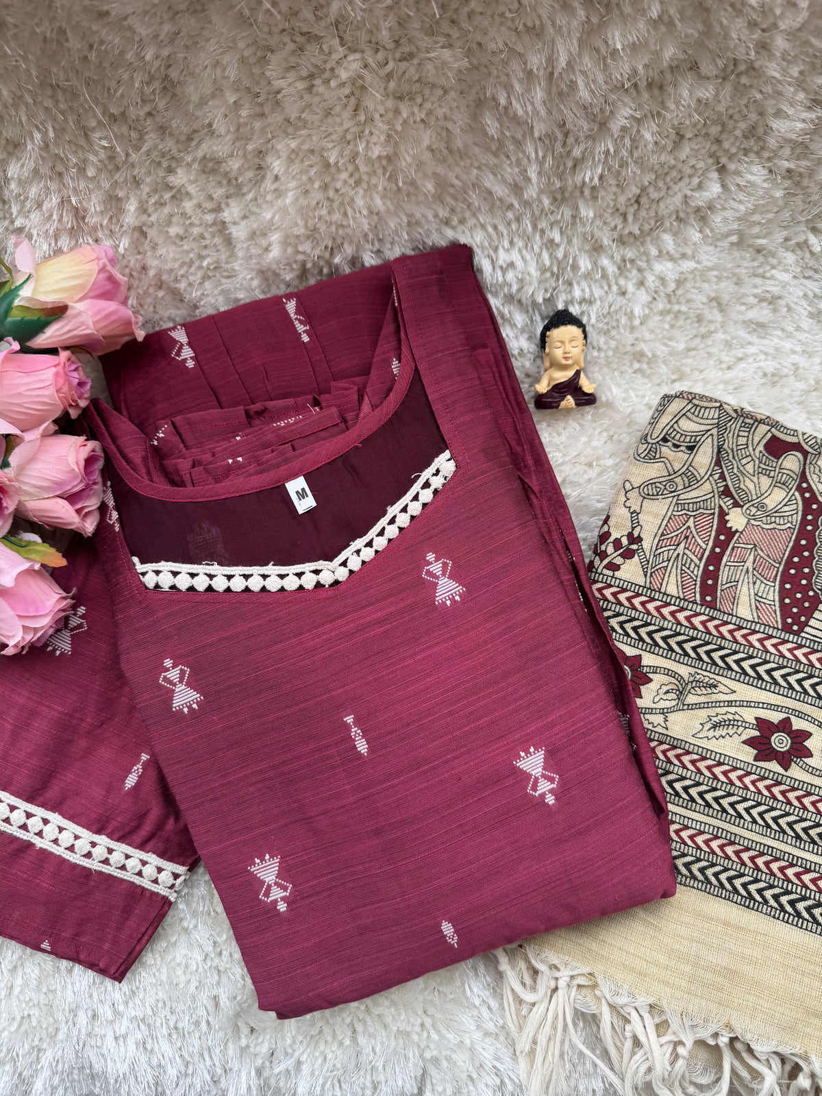 Diwali series Maternity raw silk maxi Dark onion peel- with Dupatta