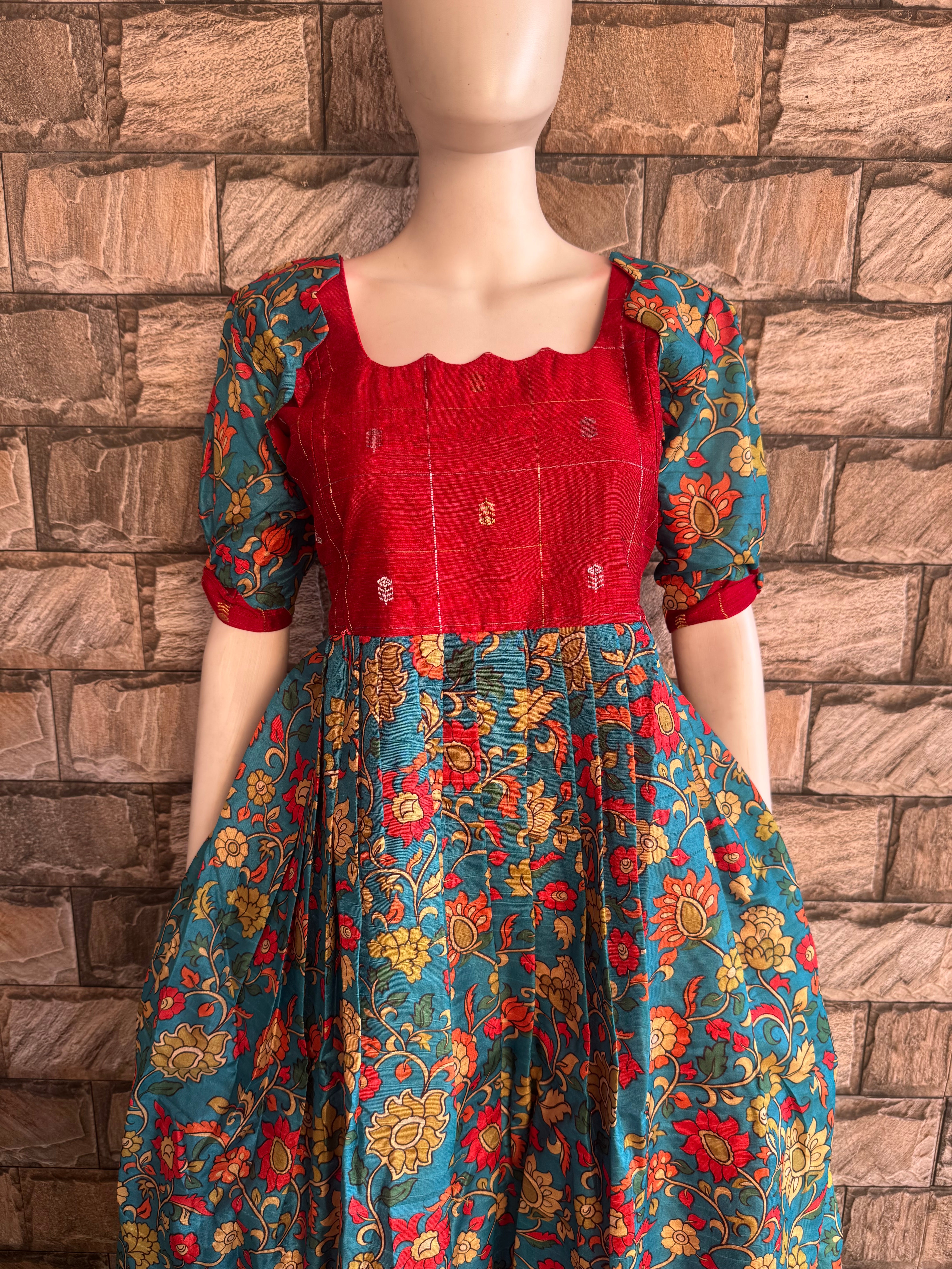 Chanderi Maternity maxi