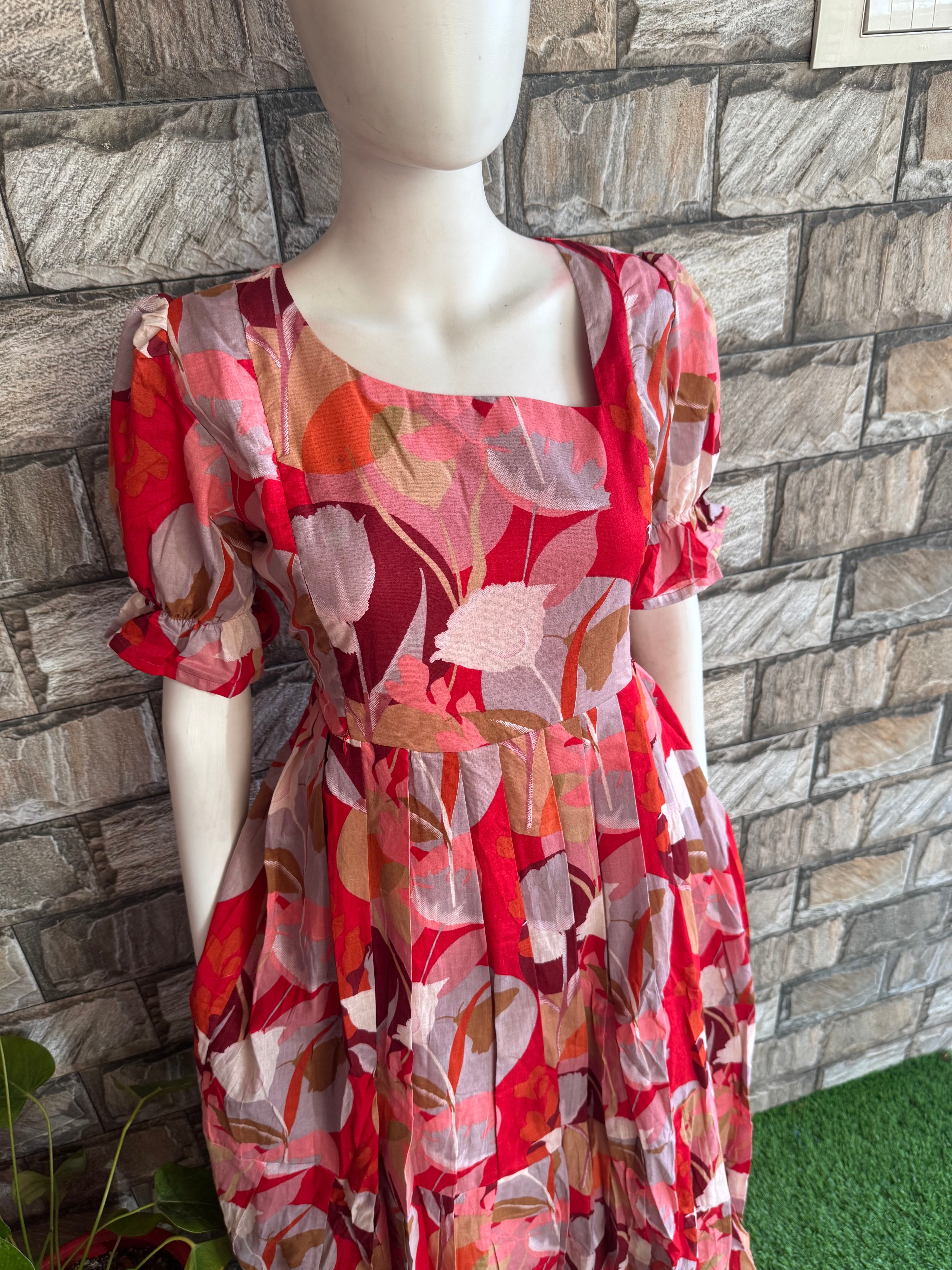 Multi shade soft cotton Maternity maxi