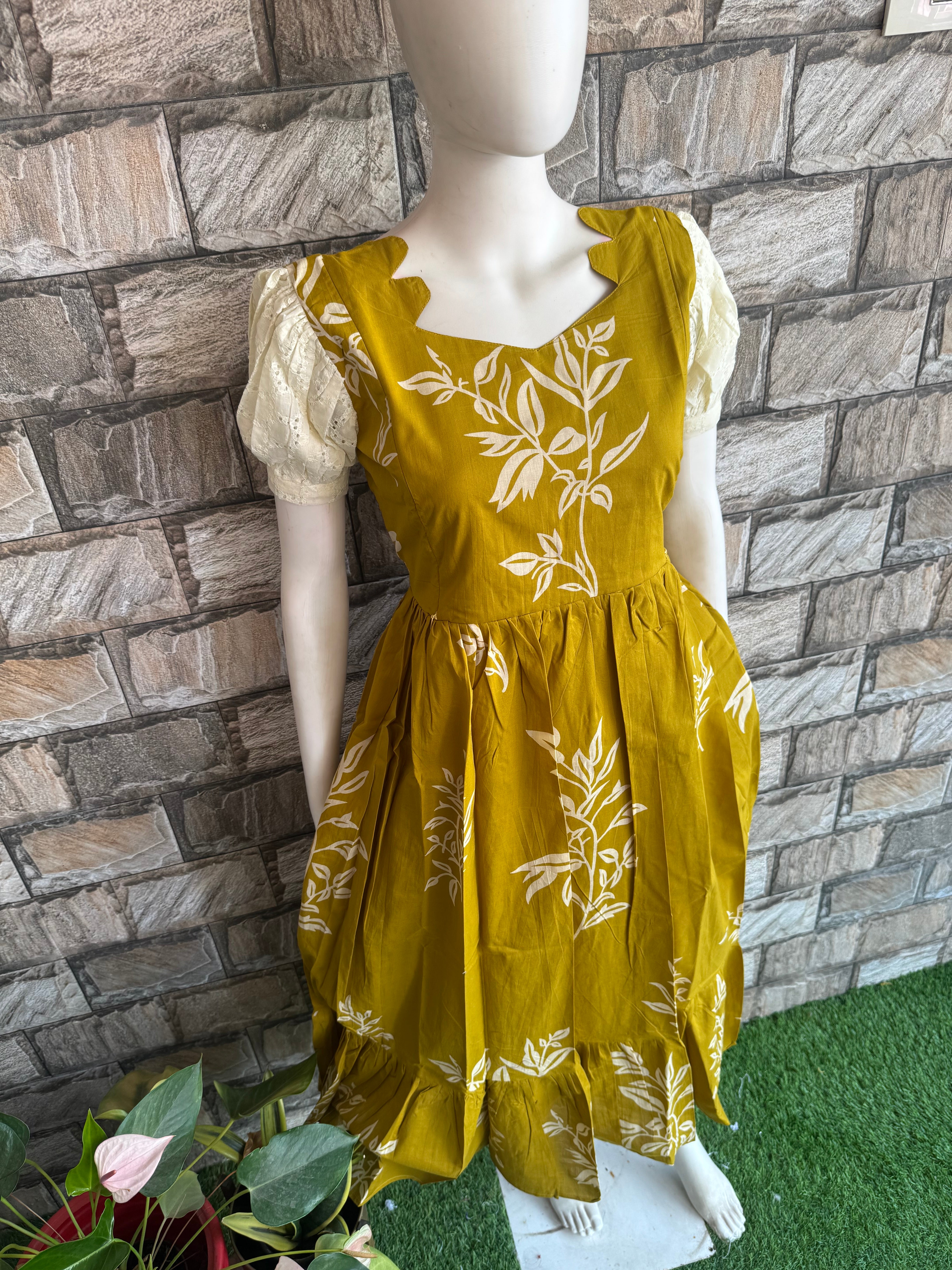 Mustard Bloom Maternity Feeding maxi