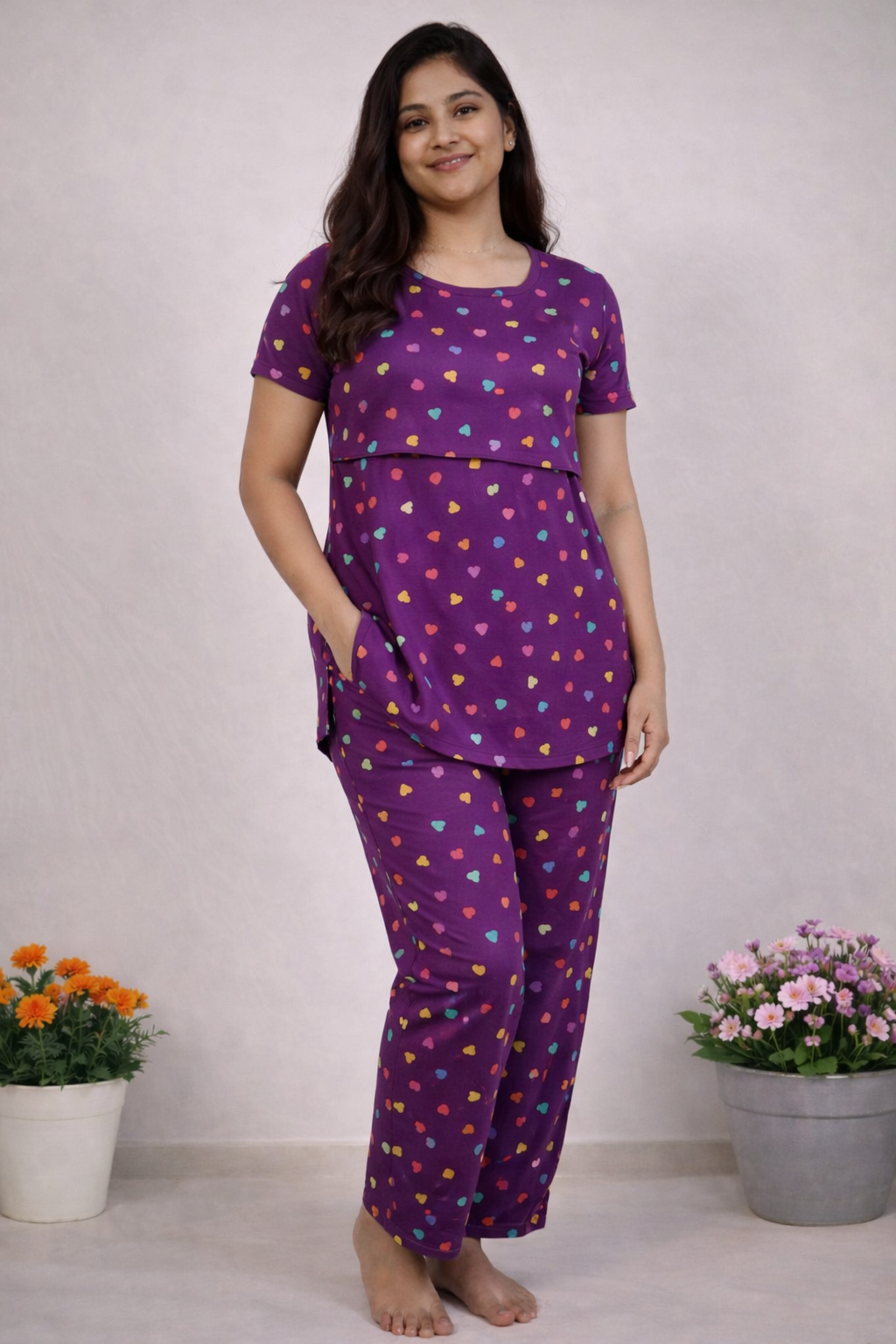 Pull up Maternity Feeding set Violet