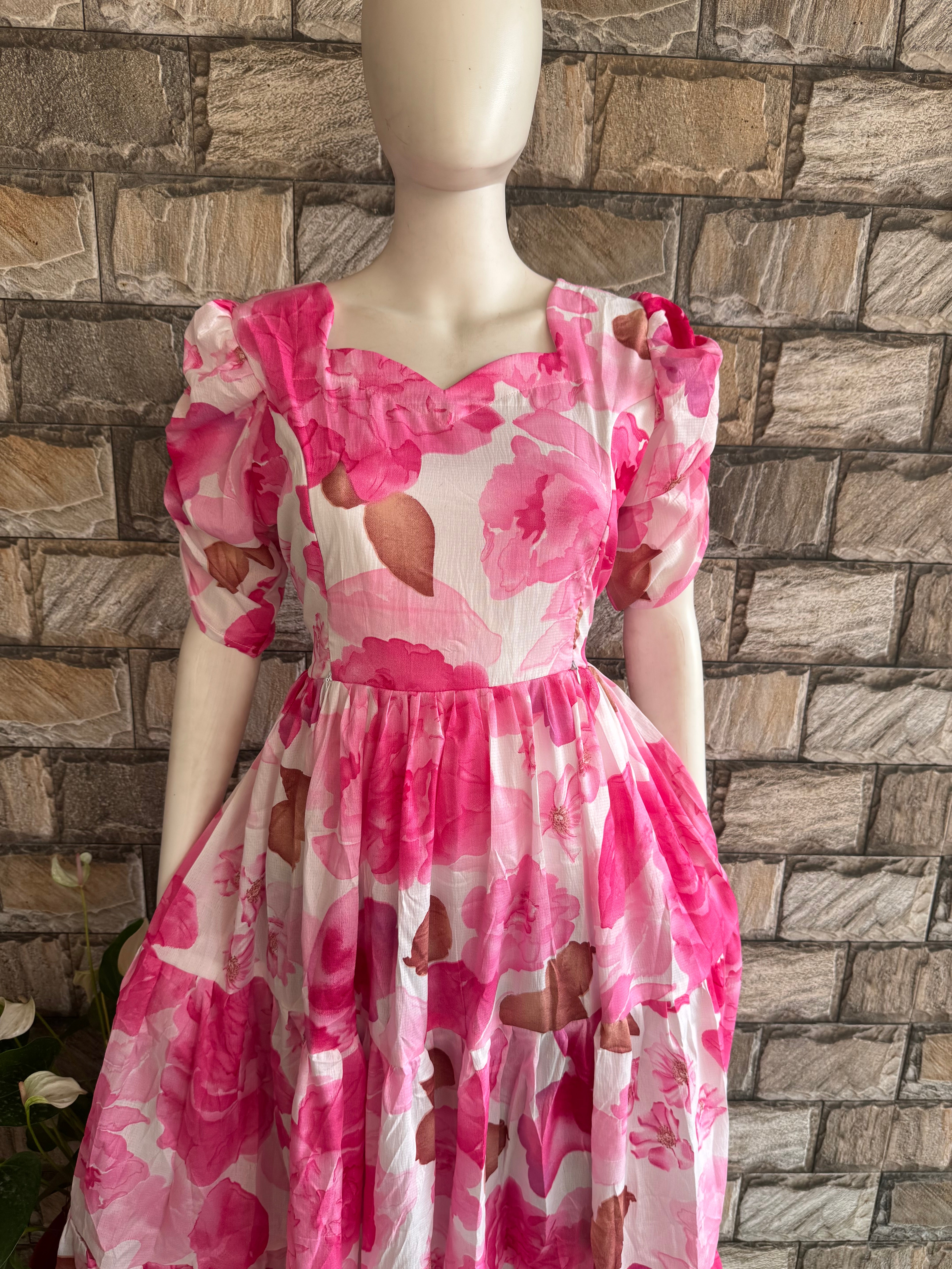 Pink delta maternity maxi