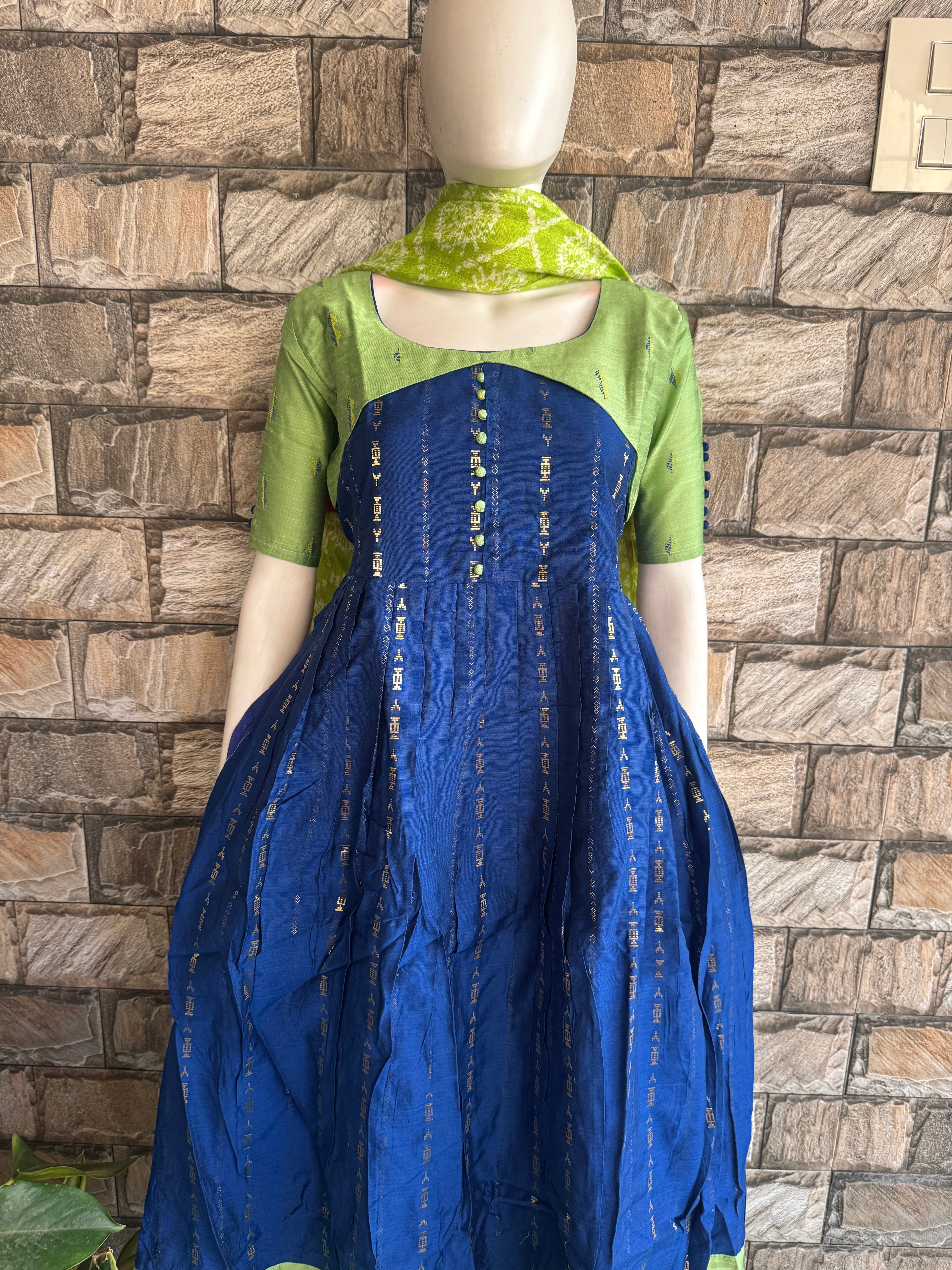 Divya Raw silk maternity maxi