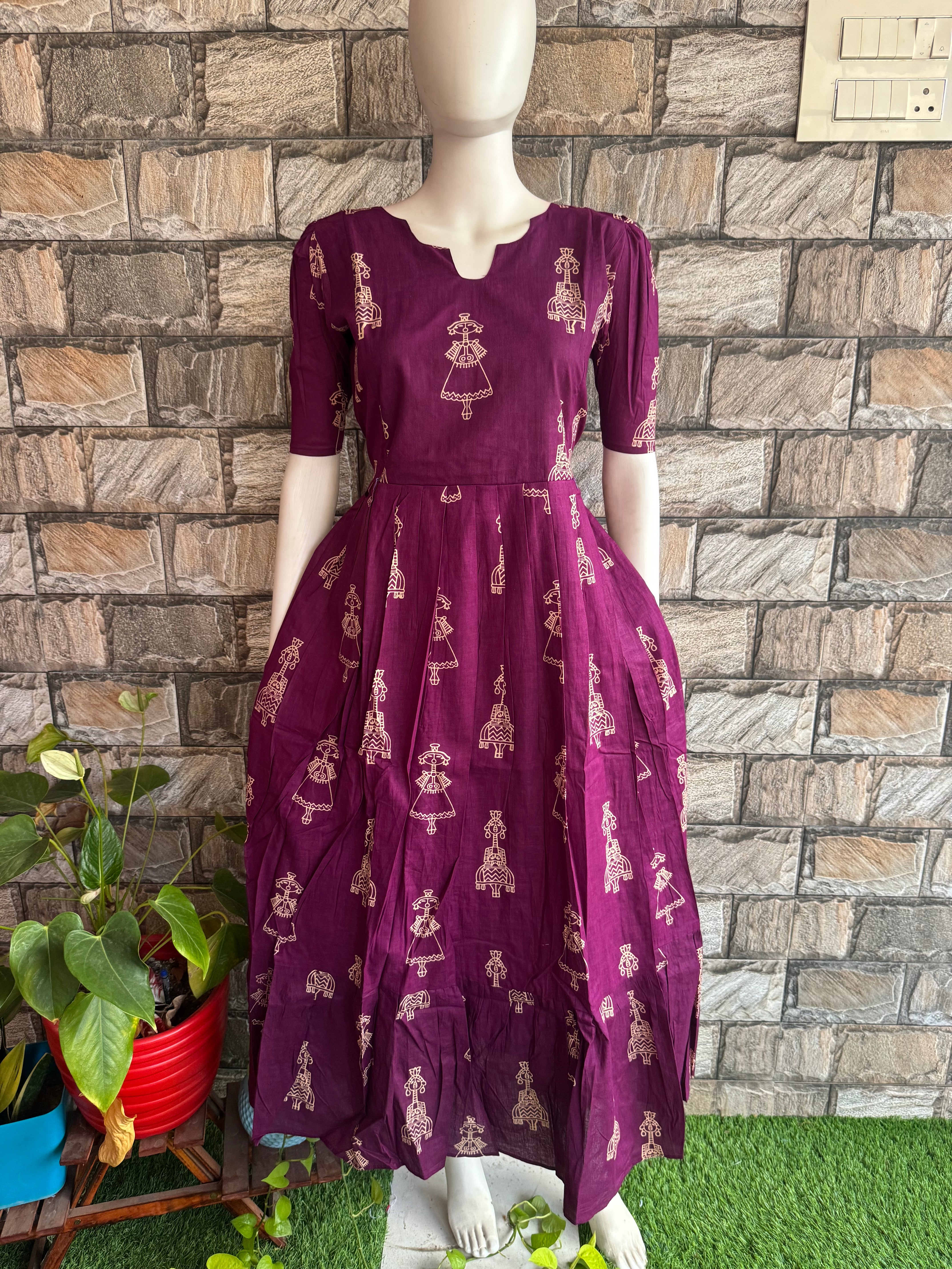 Plum Doll soft cotton Maternity maxi