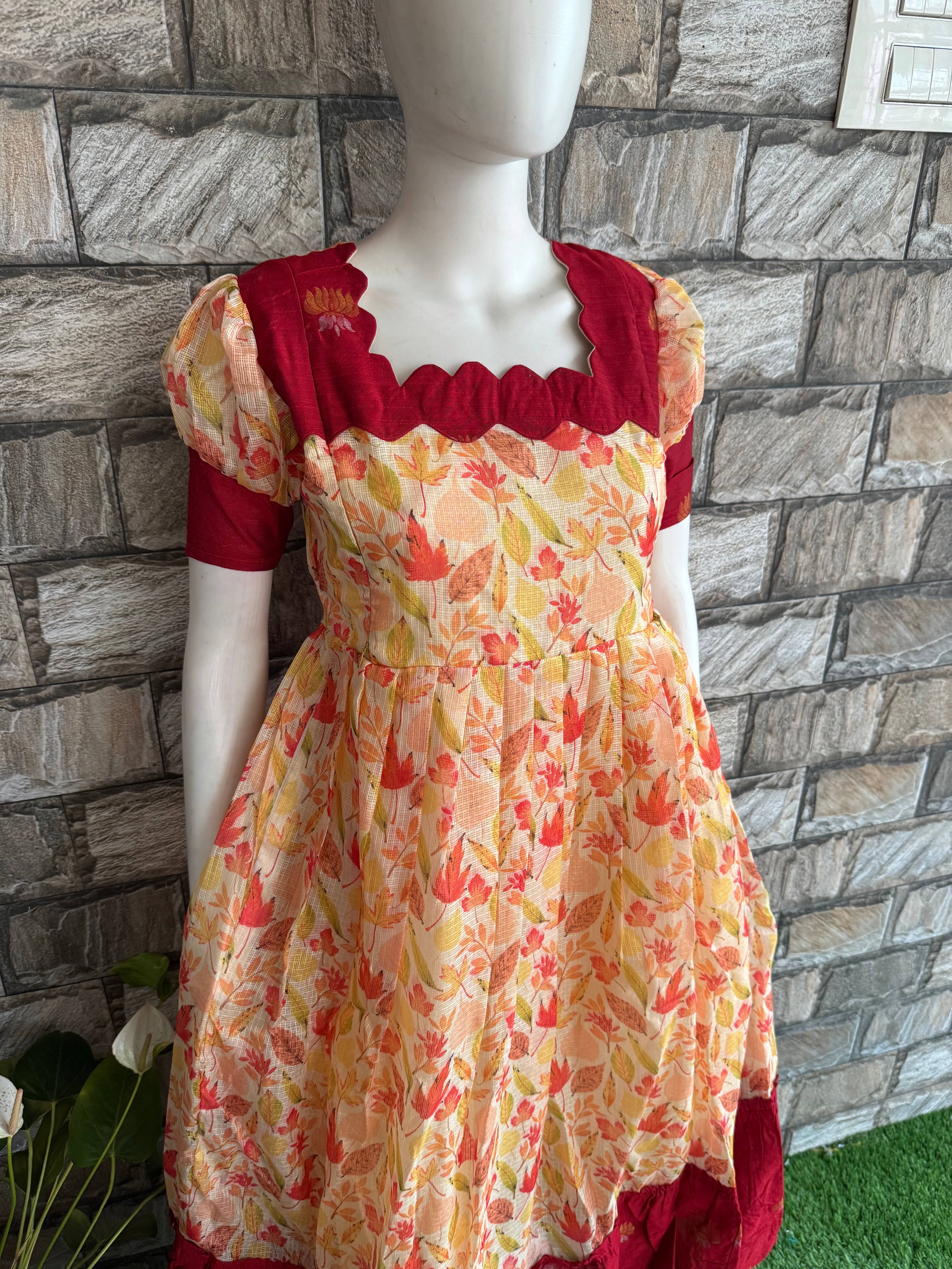 Kota Cotton Fabric Maternity Maxi