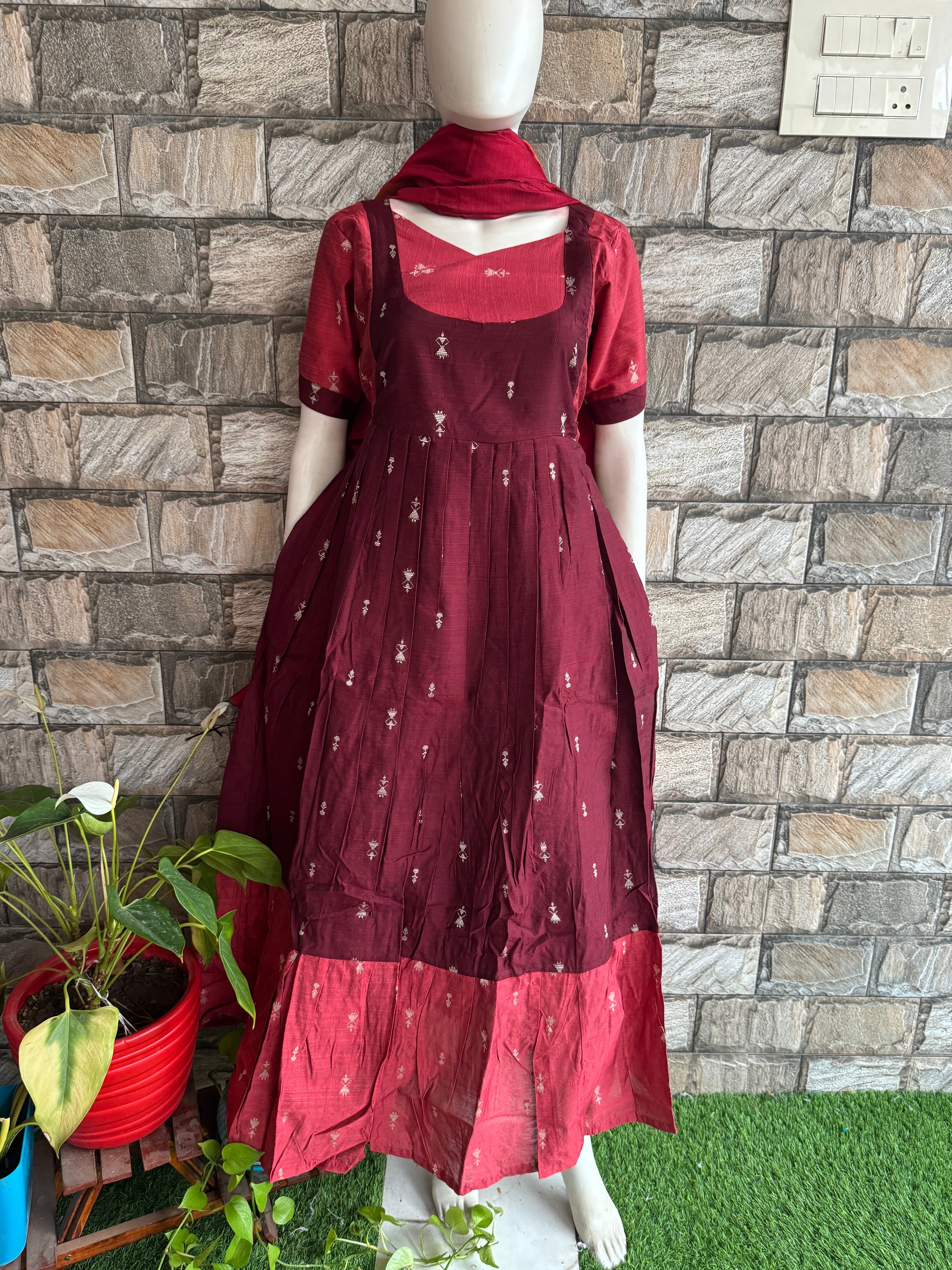 Raw silk  festive  Maternity maxi