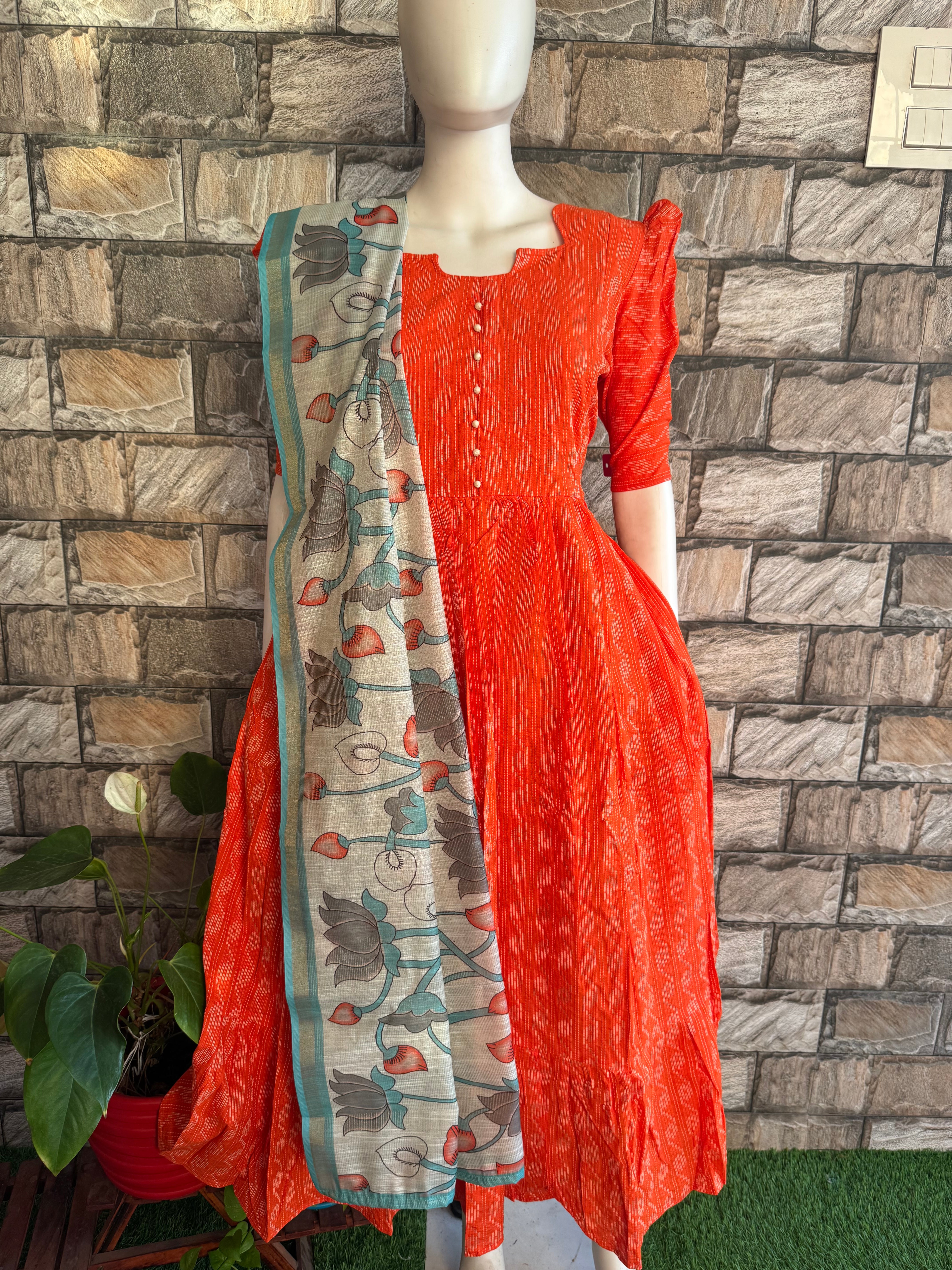 Kota cotton dupatta Lotus