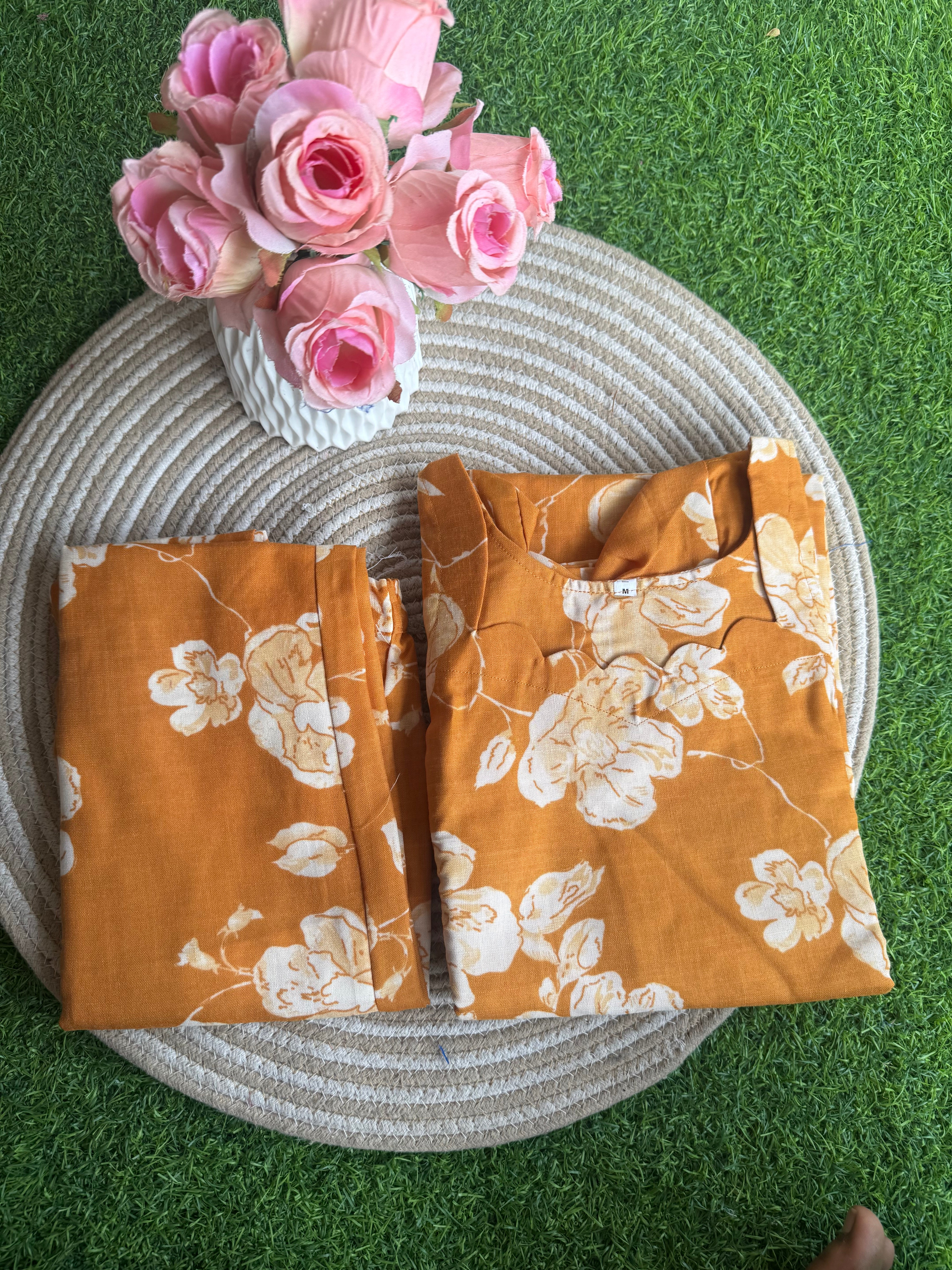 Mustard yellow Co od Set Top +Pant